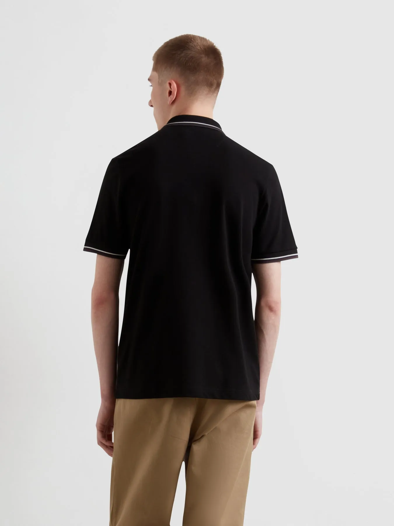 Elton Tipped Polo Shirt In Black sold by Farah product image thumbnail 3