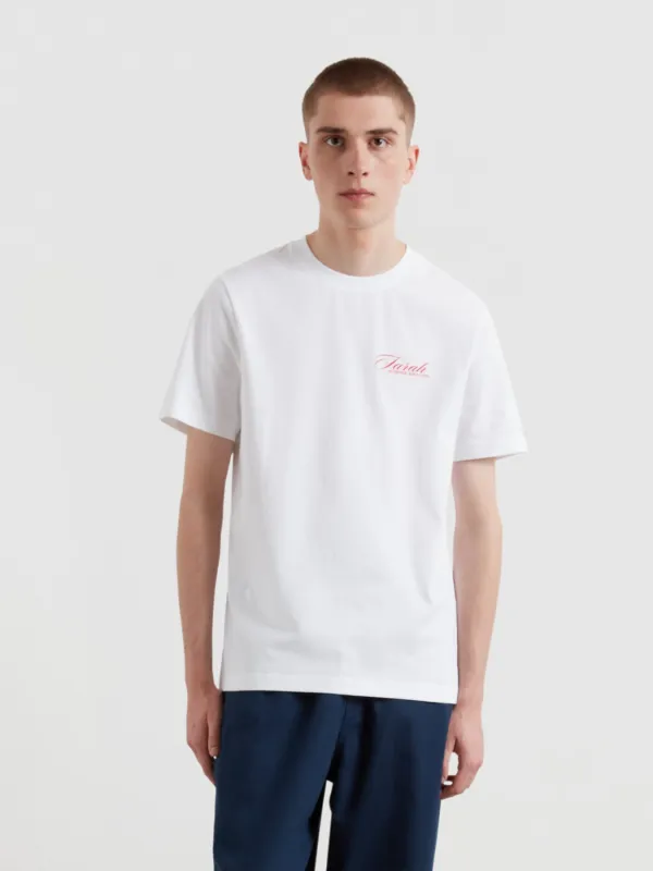 Byron Graphic T-Shirt In White sold by Farah