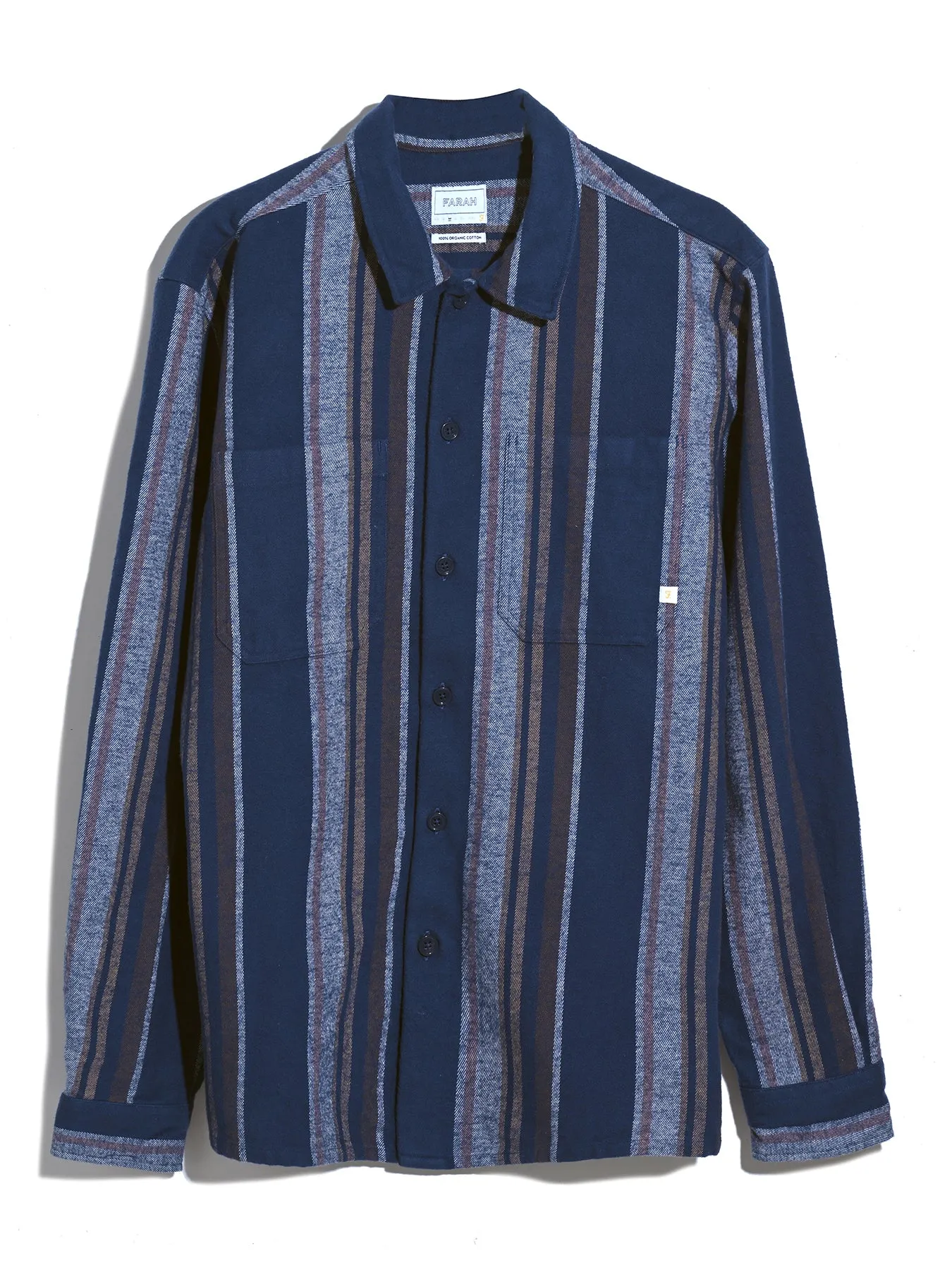 Joshua Striped Overshirt In Yale sold by Farah product image thumbnail 5