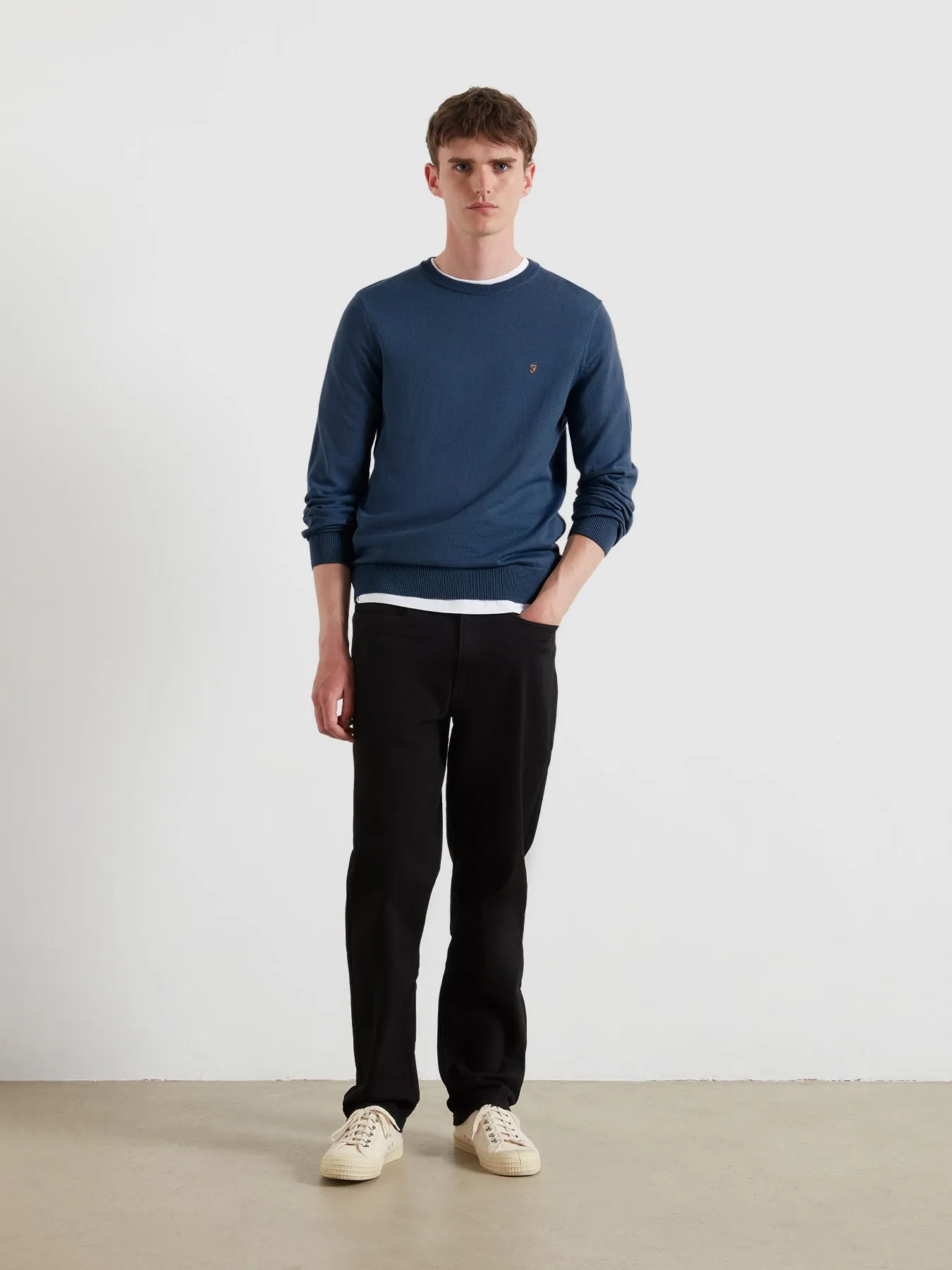 Mullen Merino Wool Sweater In Blue River sold by Farah product image thumbnail 2