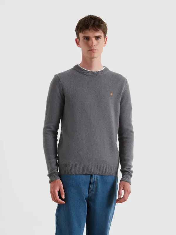 Maidstone Lambswool Sweater In Grey Shade sold by Farah