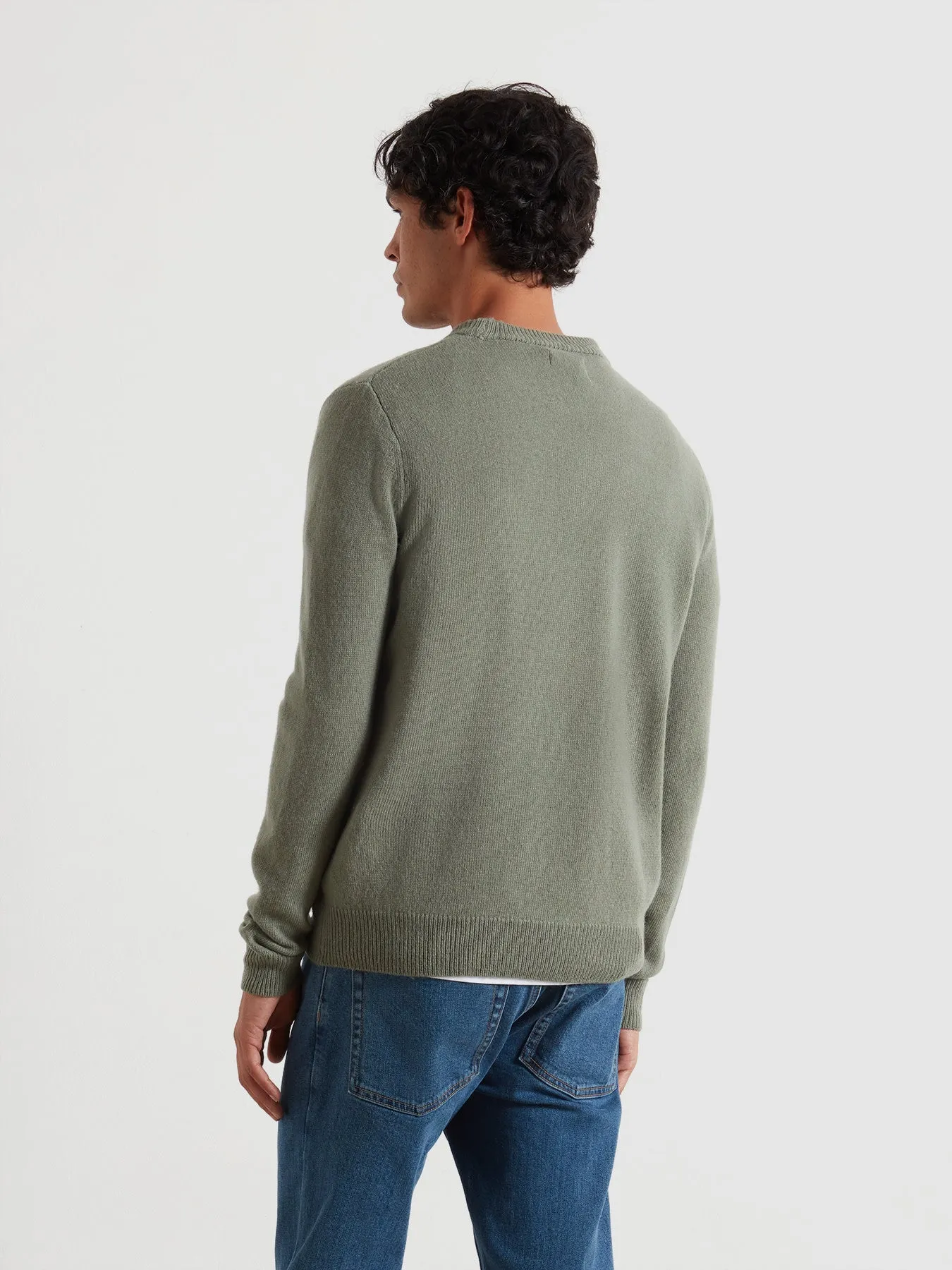 Maidstone Lambswool Sweater In Tarragon Green sold by Farah product image thumbnail 3
