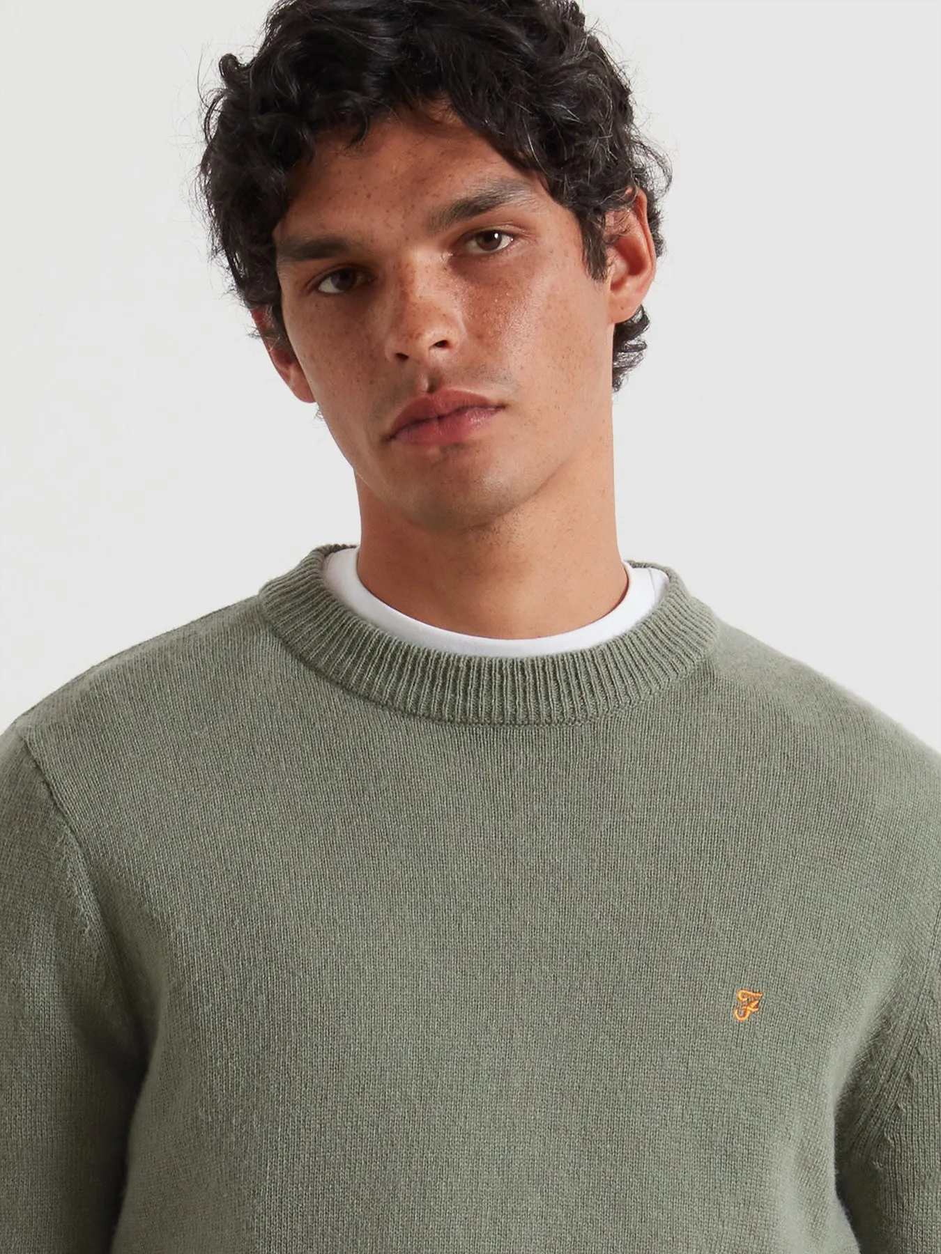 Maidstone Lambswool Sweater In Tarragon Green sold by Farah product image thumbnail 4