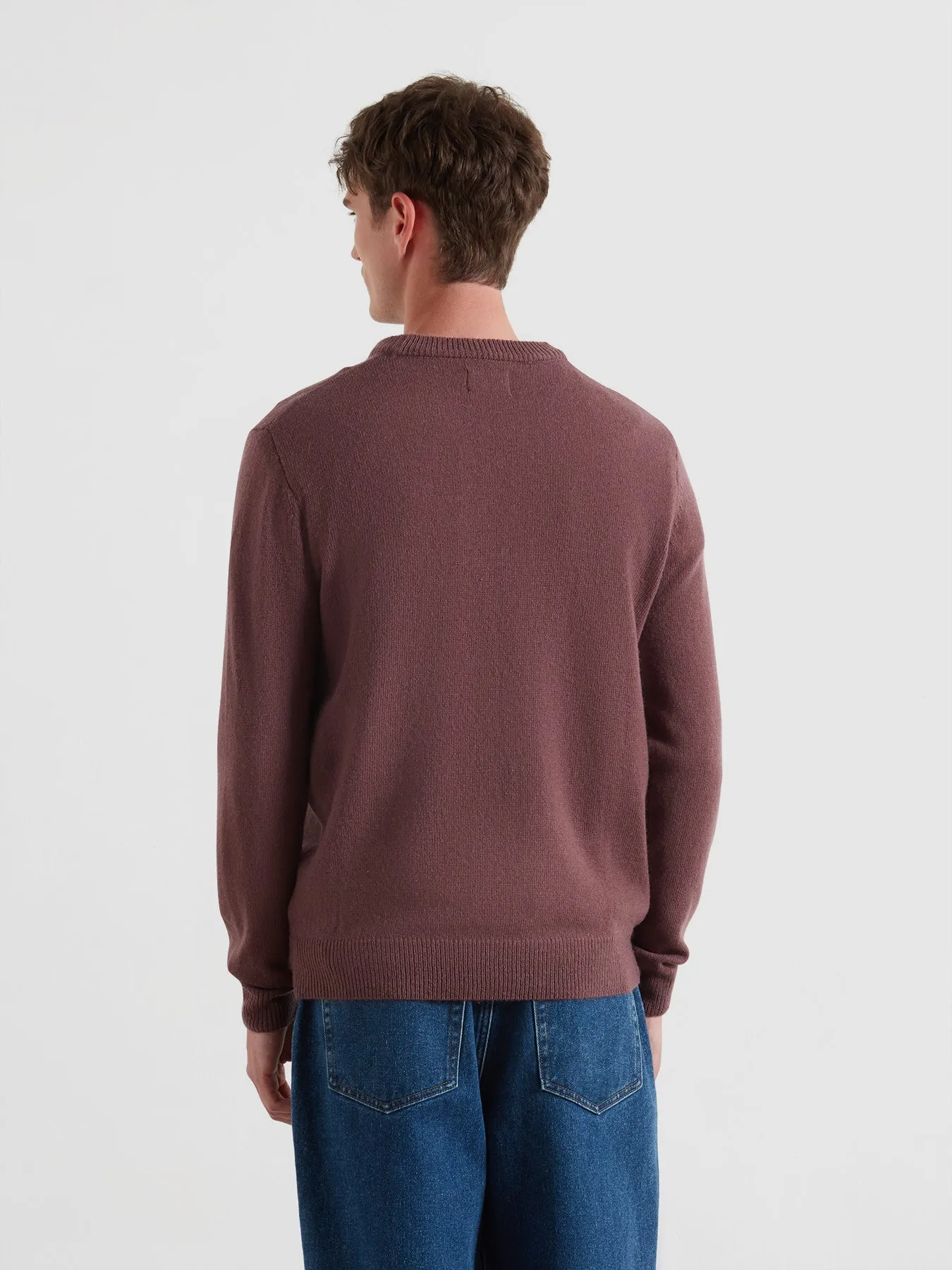 Maidstone Lambswool Sweater In Dusky Mauve sold by Farah product image thumbnail 3