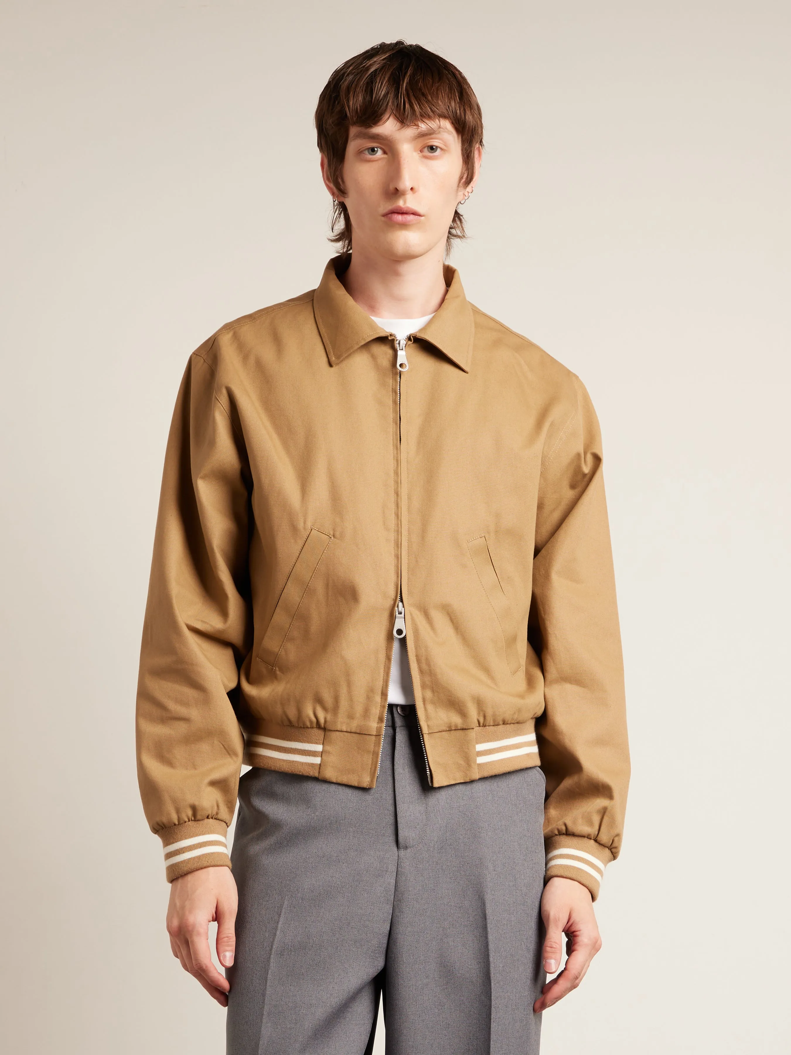 Colonia Archive Canvas Jacket In Beige sold by Farah