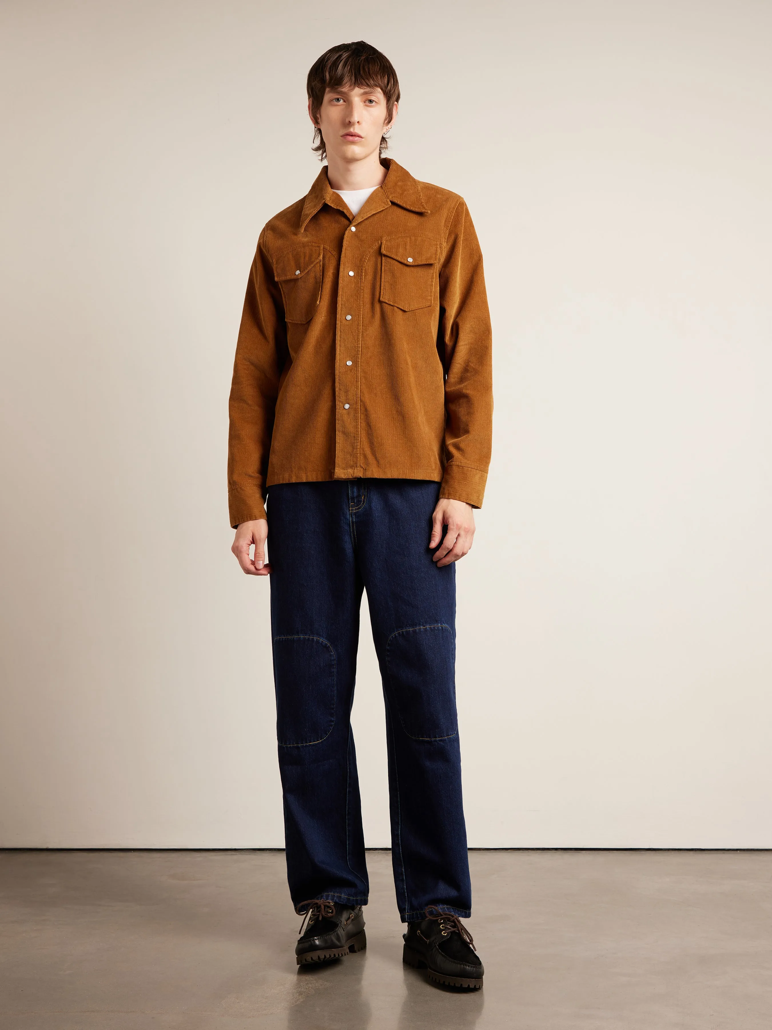 Montwood Archive Cord Overshirt In Rich Tobacco sold by Farah product image thumbnail 2