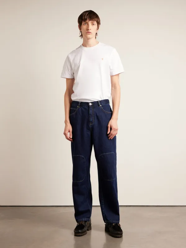 Sambrano Archive Reinforced Jeans In Mid Denim sold by Farah