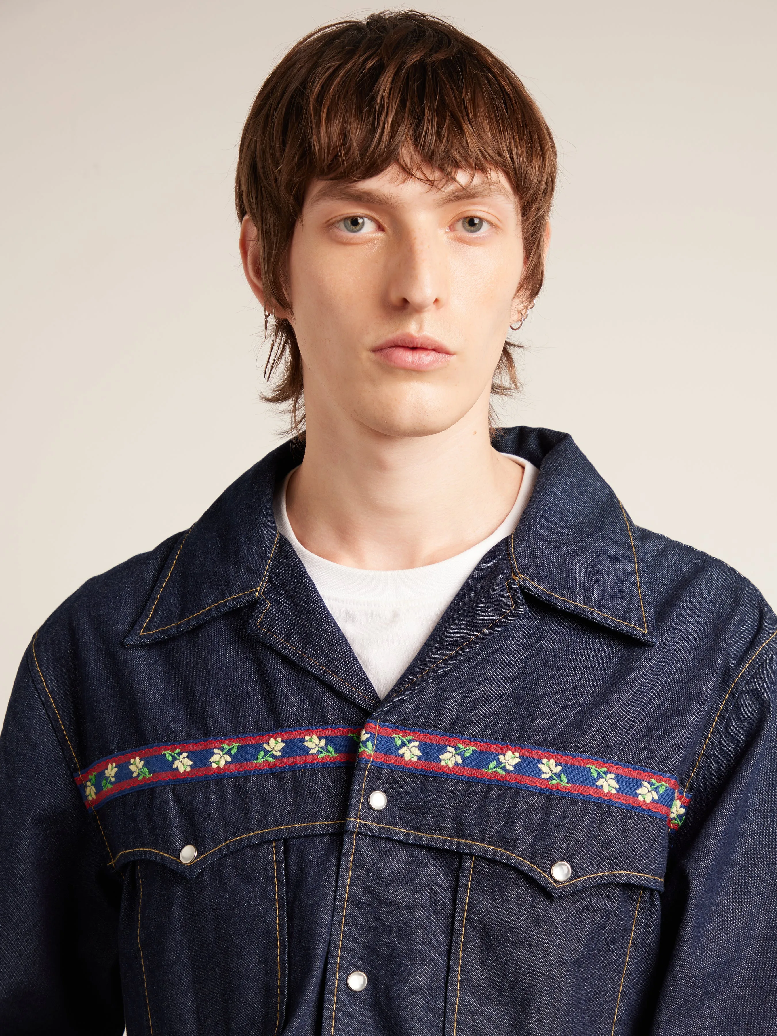 Isidro Archive Denim Shirt In Mid Denim sold by Farah product image thumbnail 4