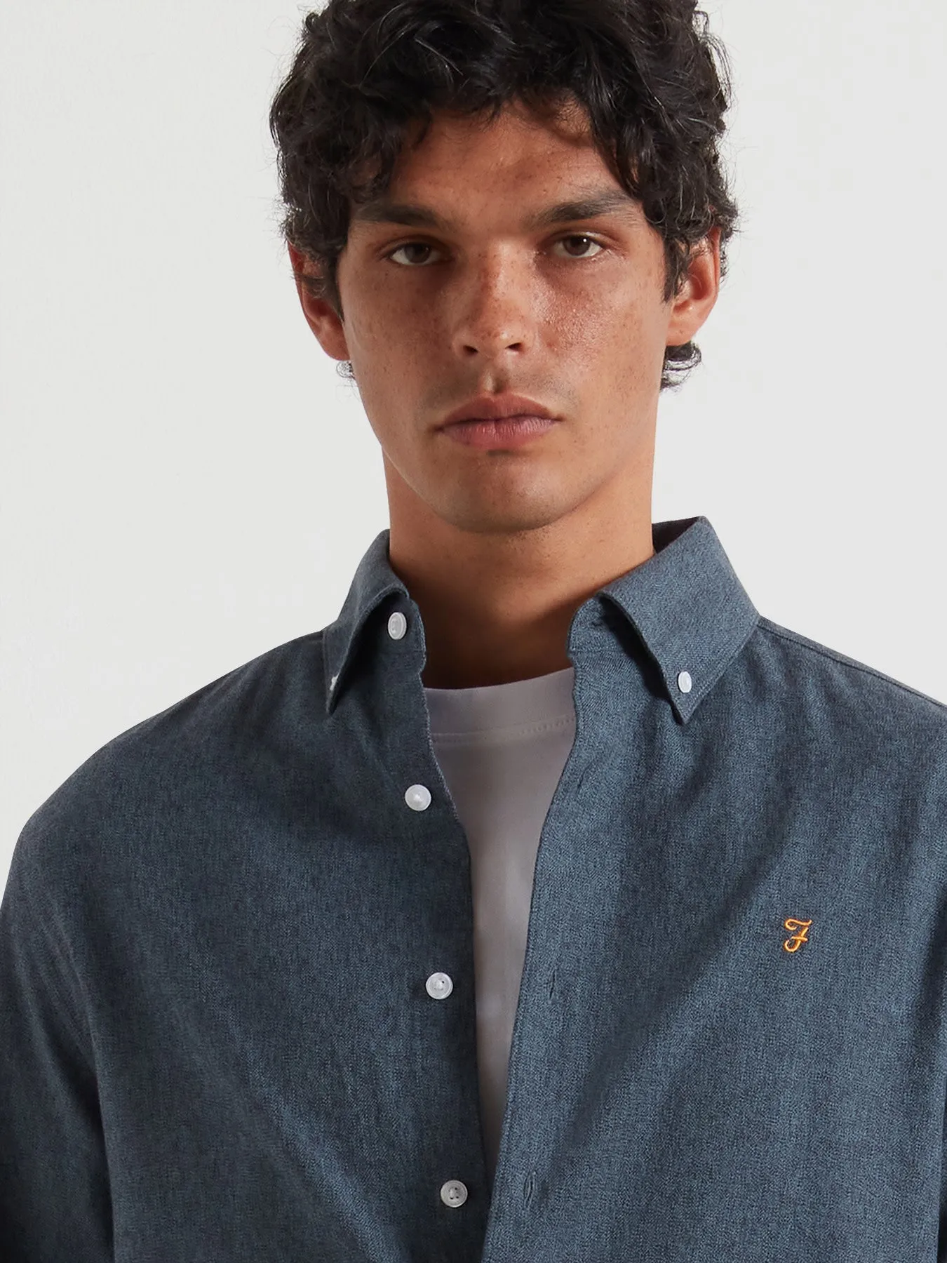 Ali Shirt In Chalk Blue sold by Farah product image thumbnail 4