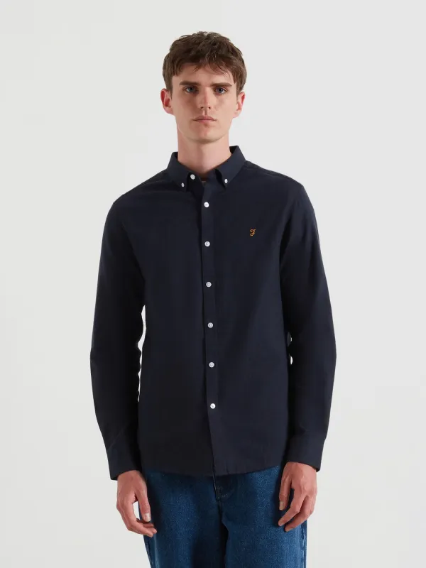 Milners Shirt In True Navy Marl sold by Farah