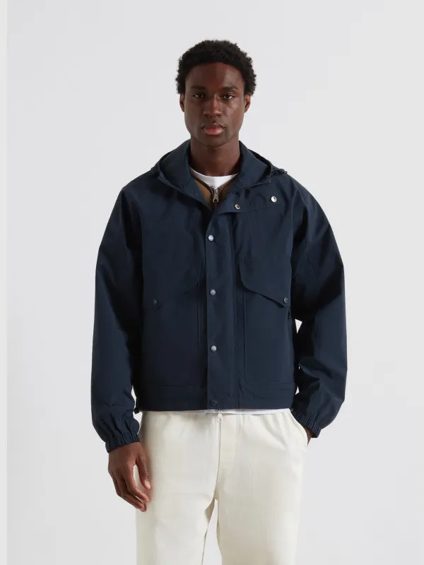 Shenley Hooded Jacket In True Navy sold by Farah