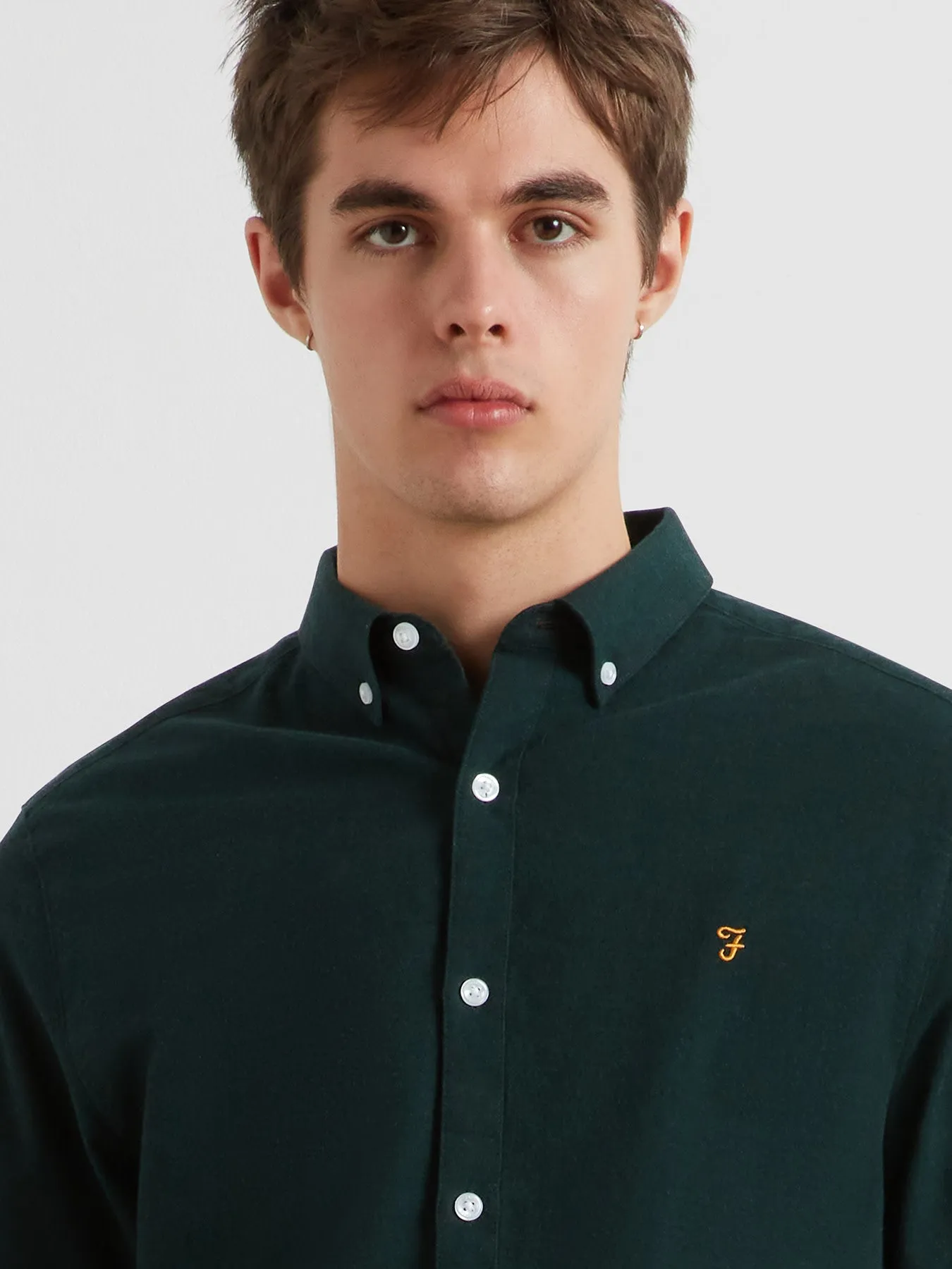 Steen Casual Fit Shirt In Woodland Pine Marl sold by Farah product image thumbnail 4
