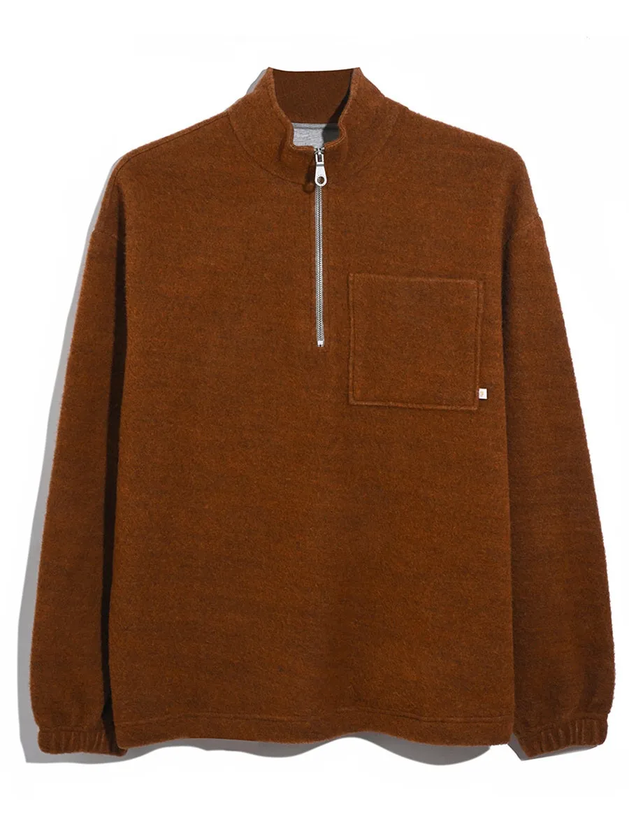 Boxdale Quarter Zip Sweatshirt In Russet sold by Farah product image thumbnail 5