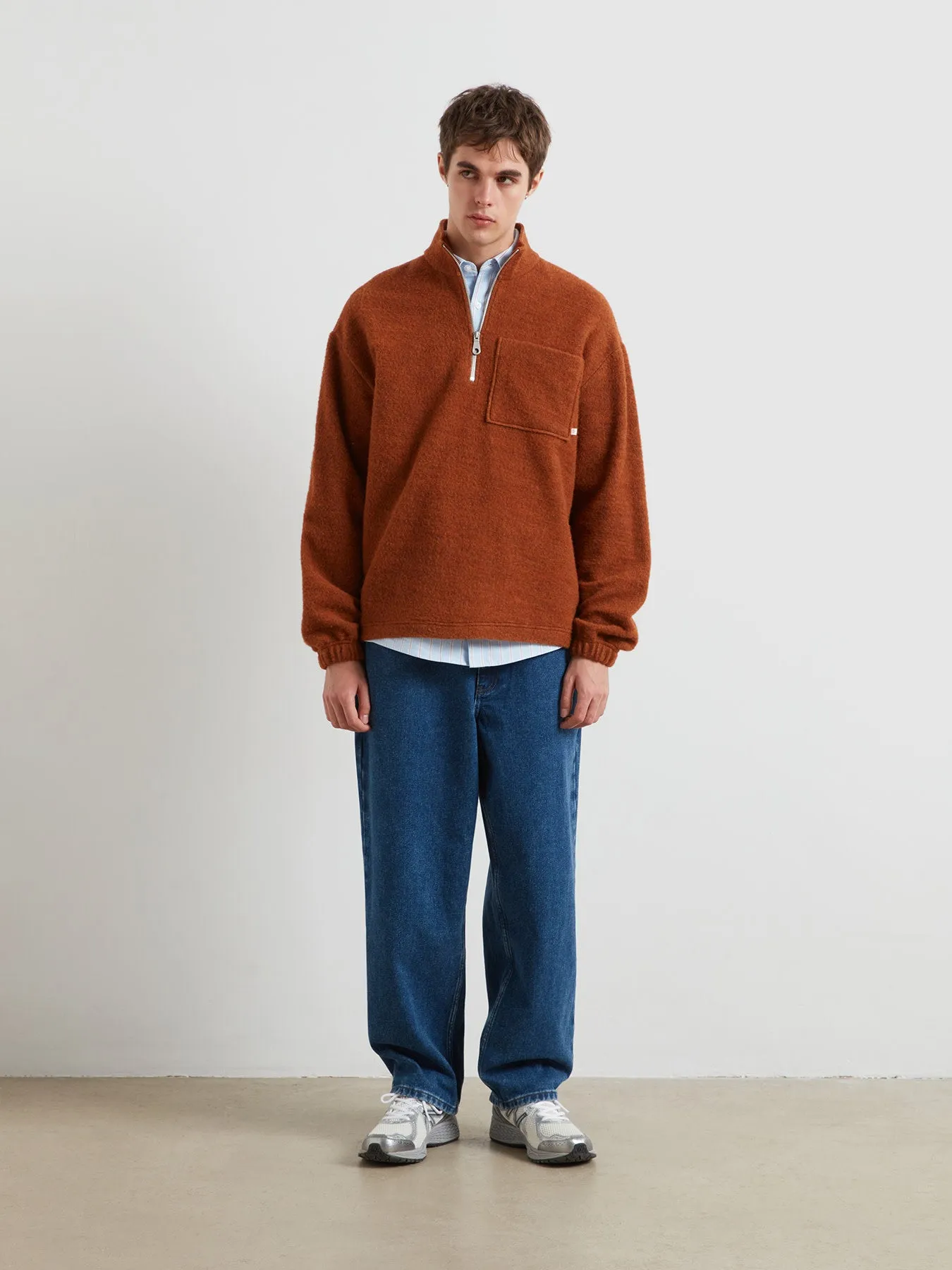 Boxdale Quarter Zip Sweatshirt In Russet sold by Farah product image thumbnail 2