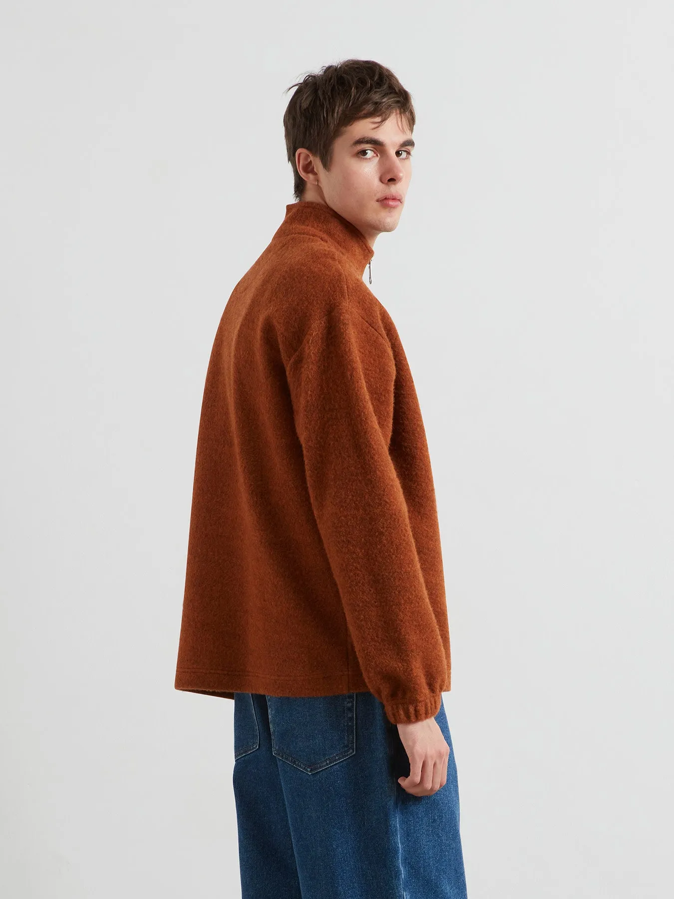 Boxdale Quarter Zip Sweatshirt In Russet sold by Farah product image thumbnail 3
