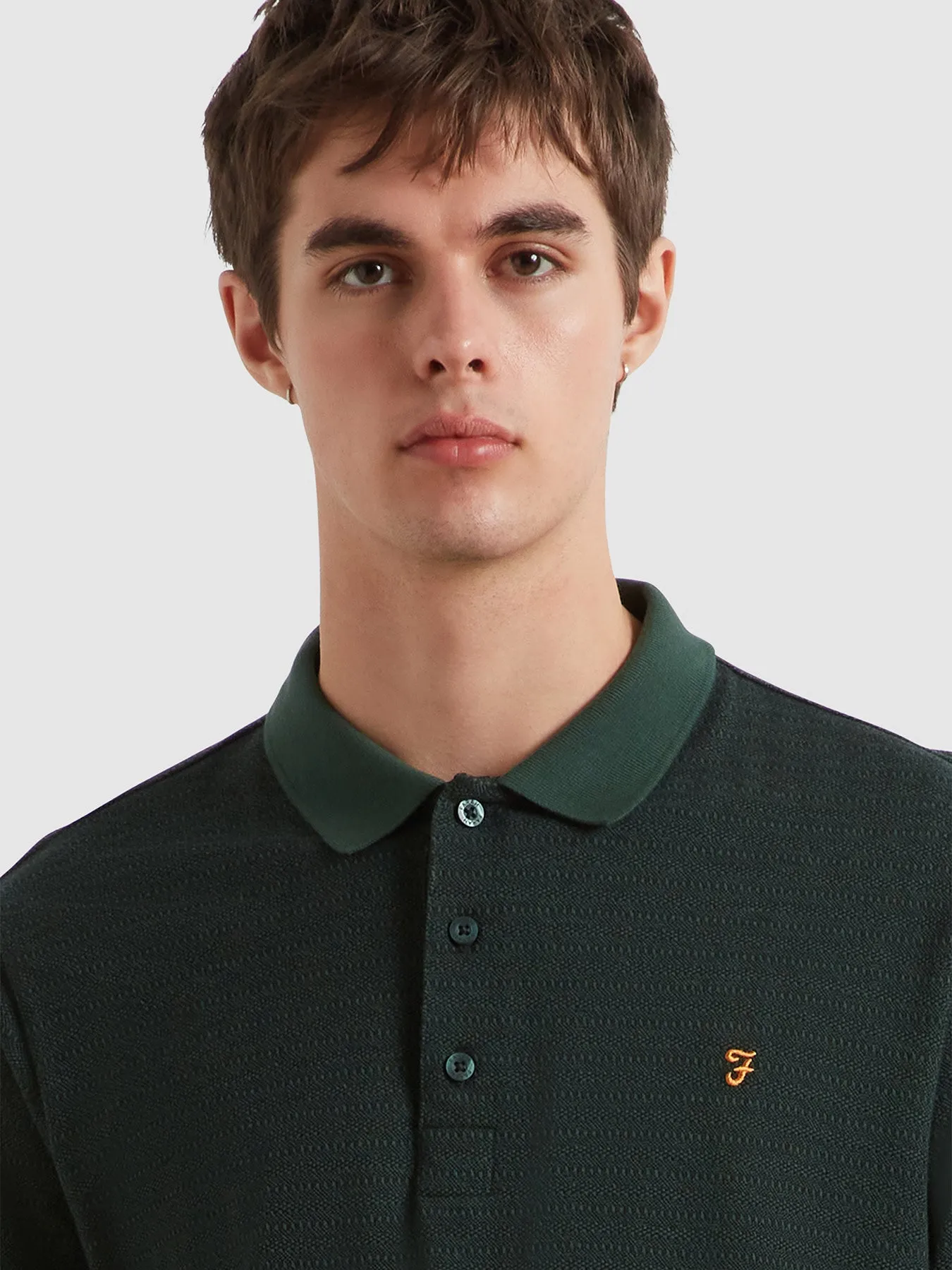 Sefton Jacquard Polo Shirt In Poplar Green sold by Farah product image thumbnail 4