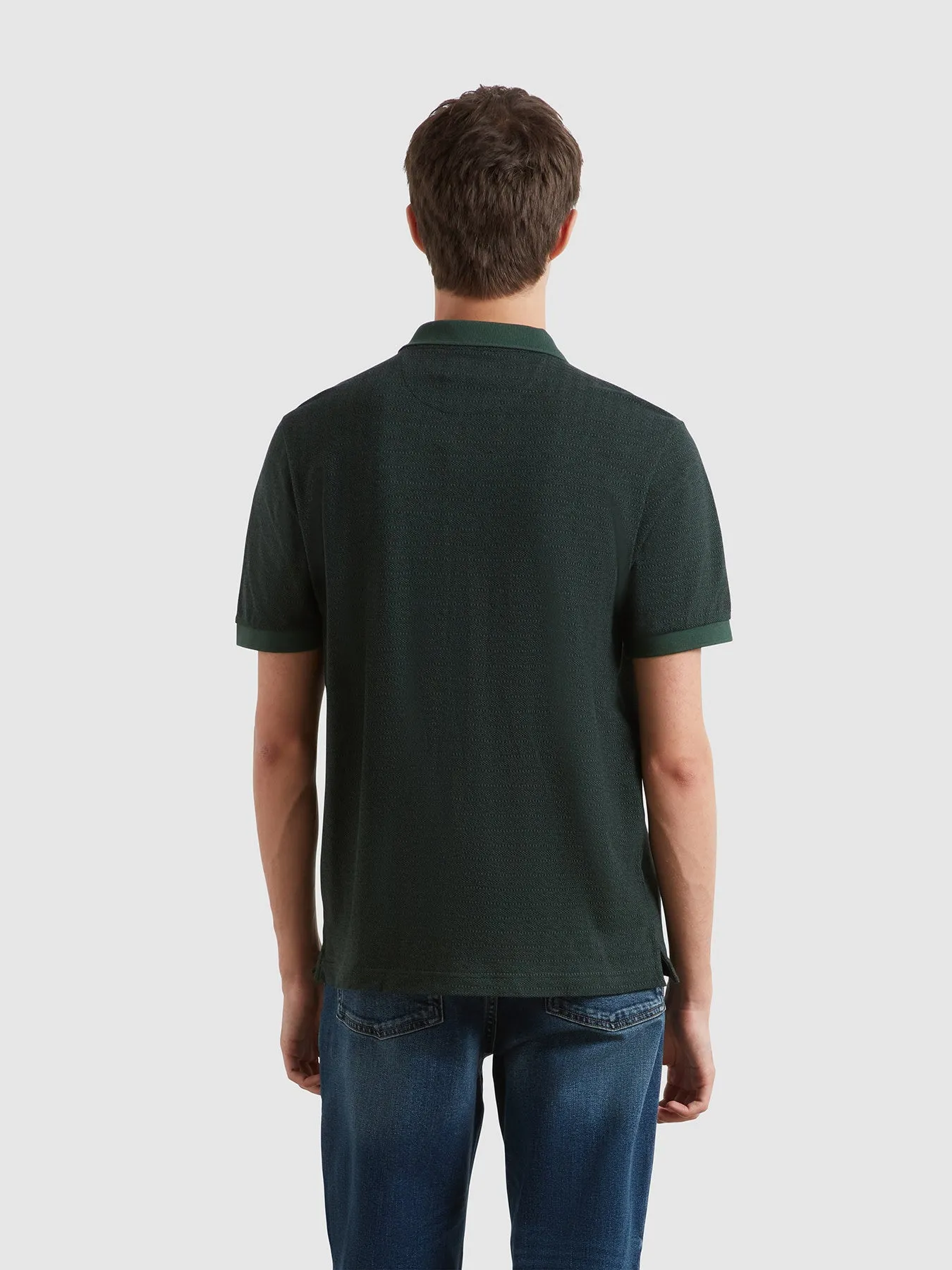 Sefton Jacquard Polo Shirt In Poplar Green sold by Farah product image thumbnail 3