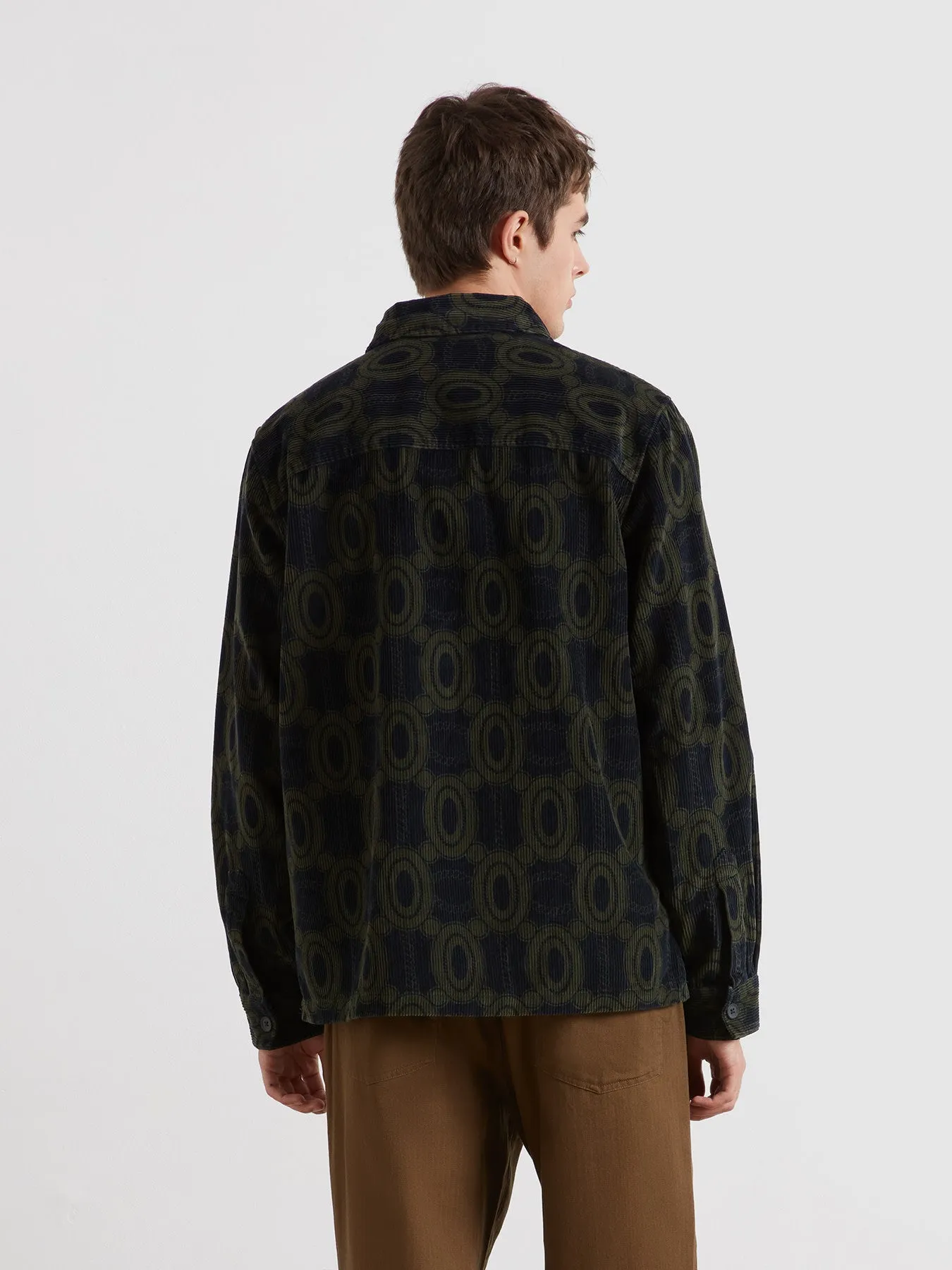 Stanley Cord Overshirt In True Navy sold by Farah product image thumbnail 3