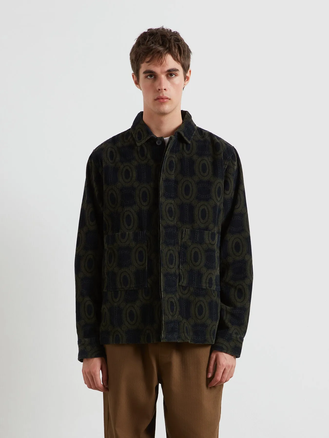 Stanley Cord Overshirt In True Navy sold by Farah