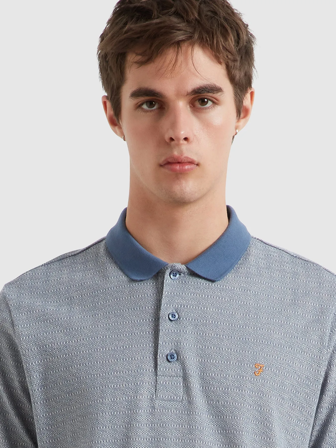 Sefton Jacquard Polo Shirt In River Bed sold by Farah product image thumbnail 4