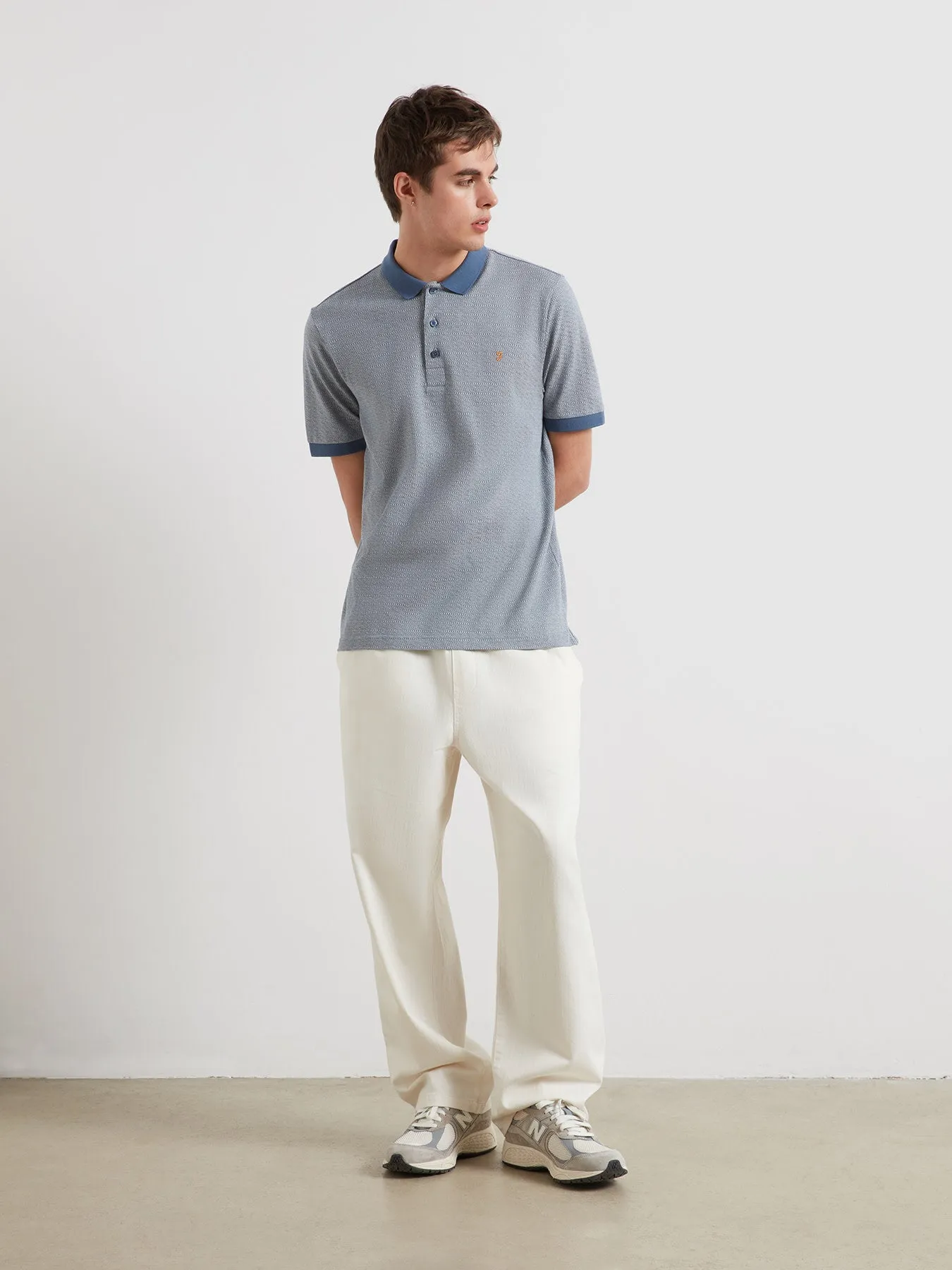 Sefton Jacquard Polo Shirt In River Bed sold by Farah product image thumbnail 2