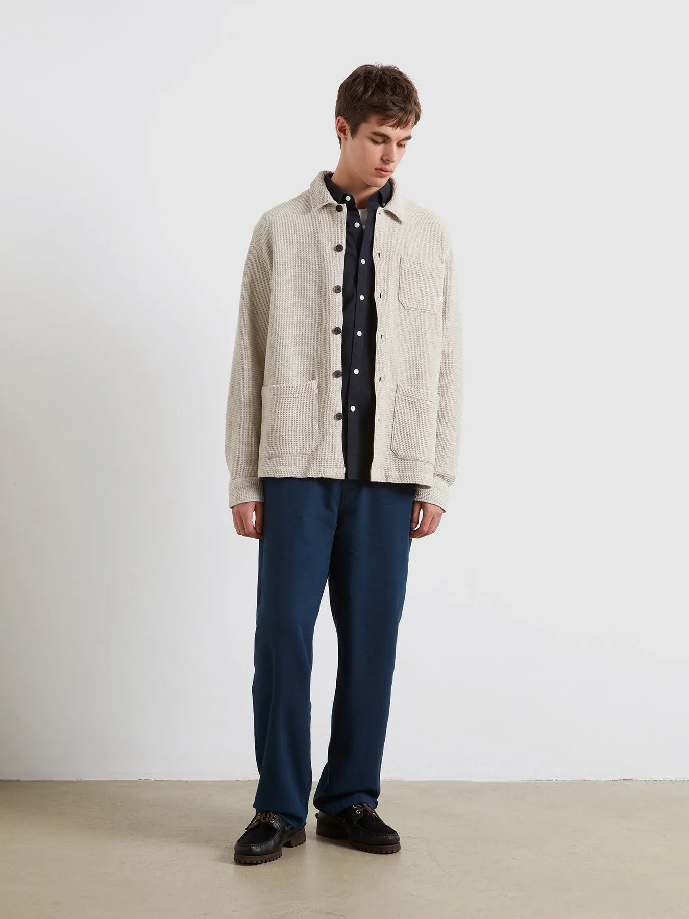 Castlefield Waffle Overshirt In White Smoke sold by Farah product image thumbnail 2