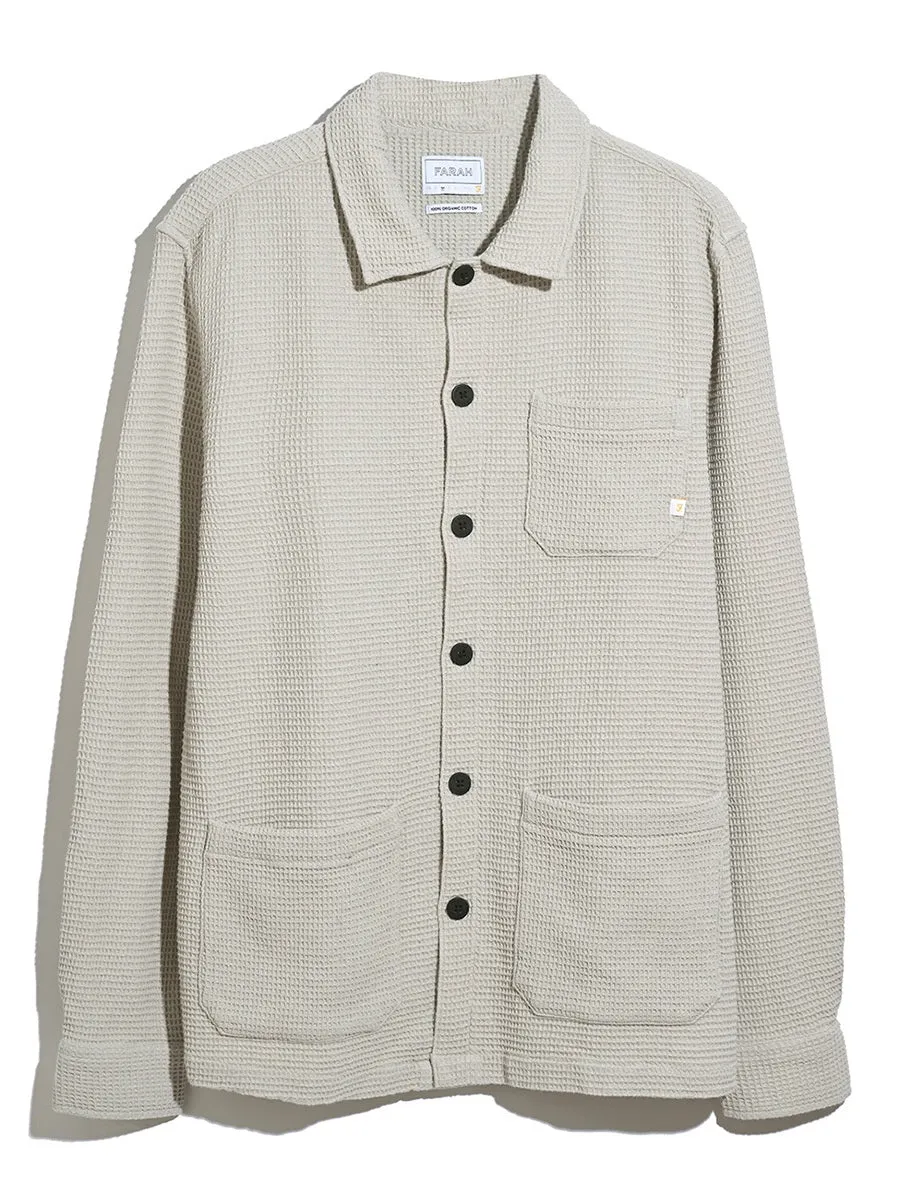 Castlefield Waffle Overshirt In White Smoke sold by Farah product image thumbnail 5