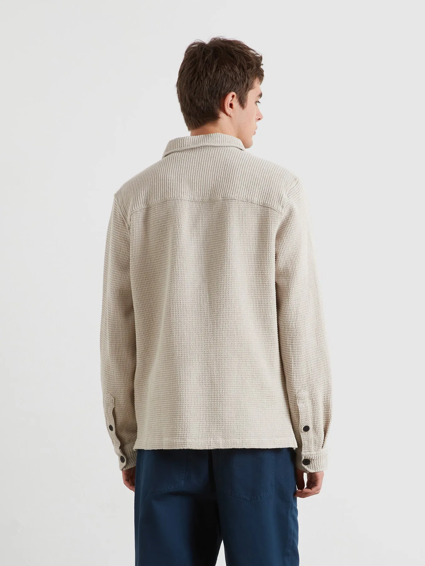 Castlefield Waffle Overshirt In White Smoke sold by Farah product image thumbnail 3