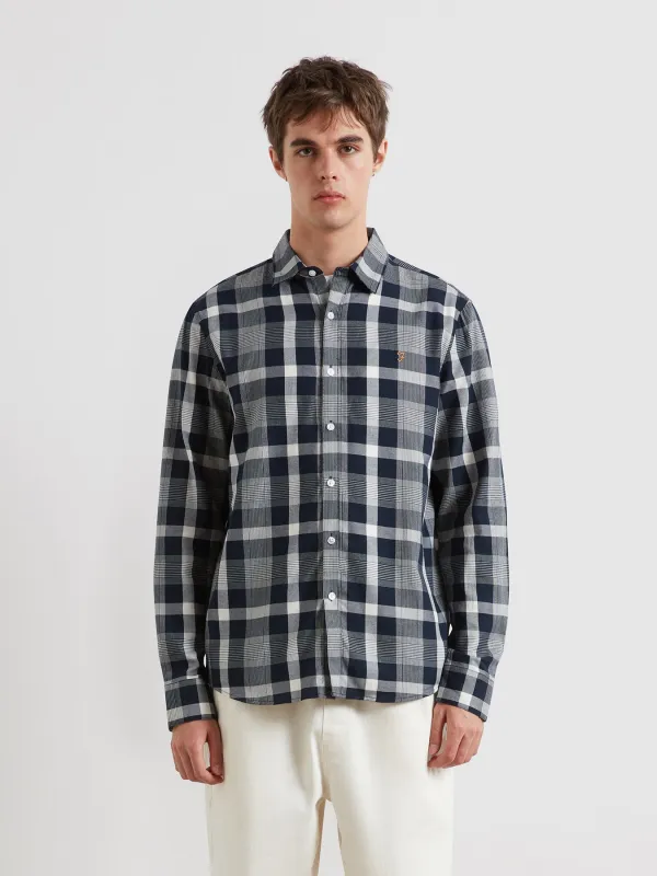 Weinand Check Shirt In True Navy sold by Farah