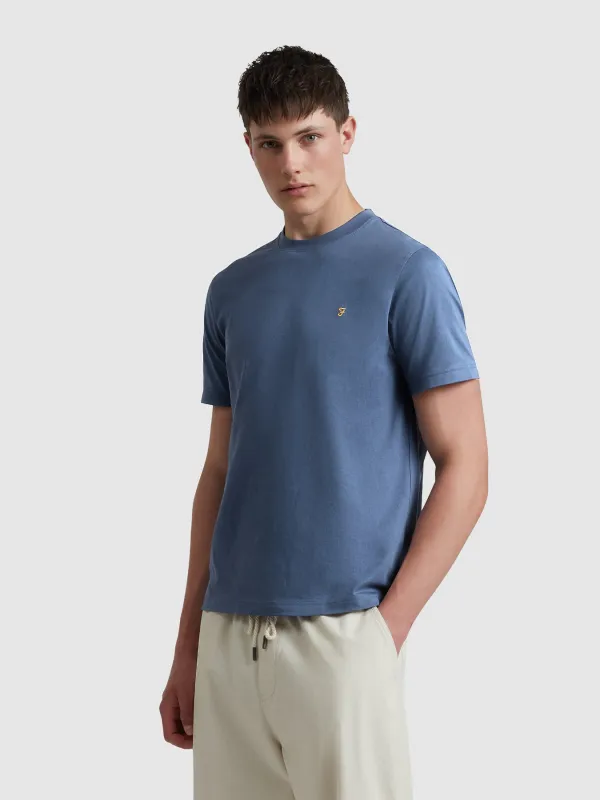 Danny Regular Fit Organic Cotton T-Shirt In River Bed sold by Farah