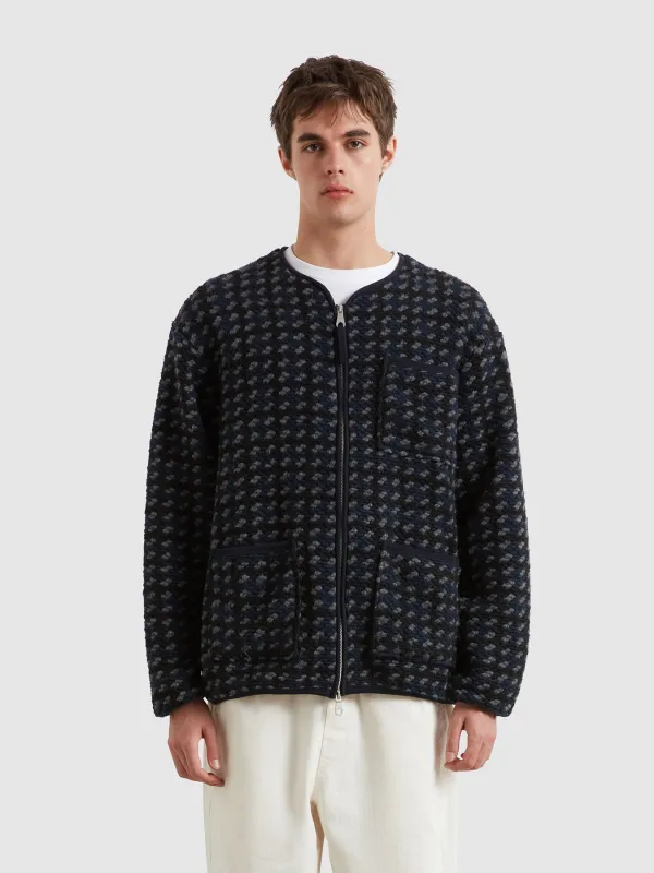 Danby Full Zip Sweatshirt In True Navy sold by Farah