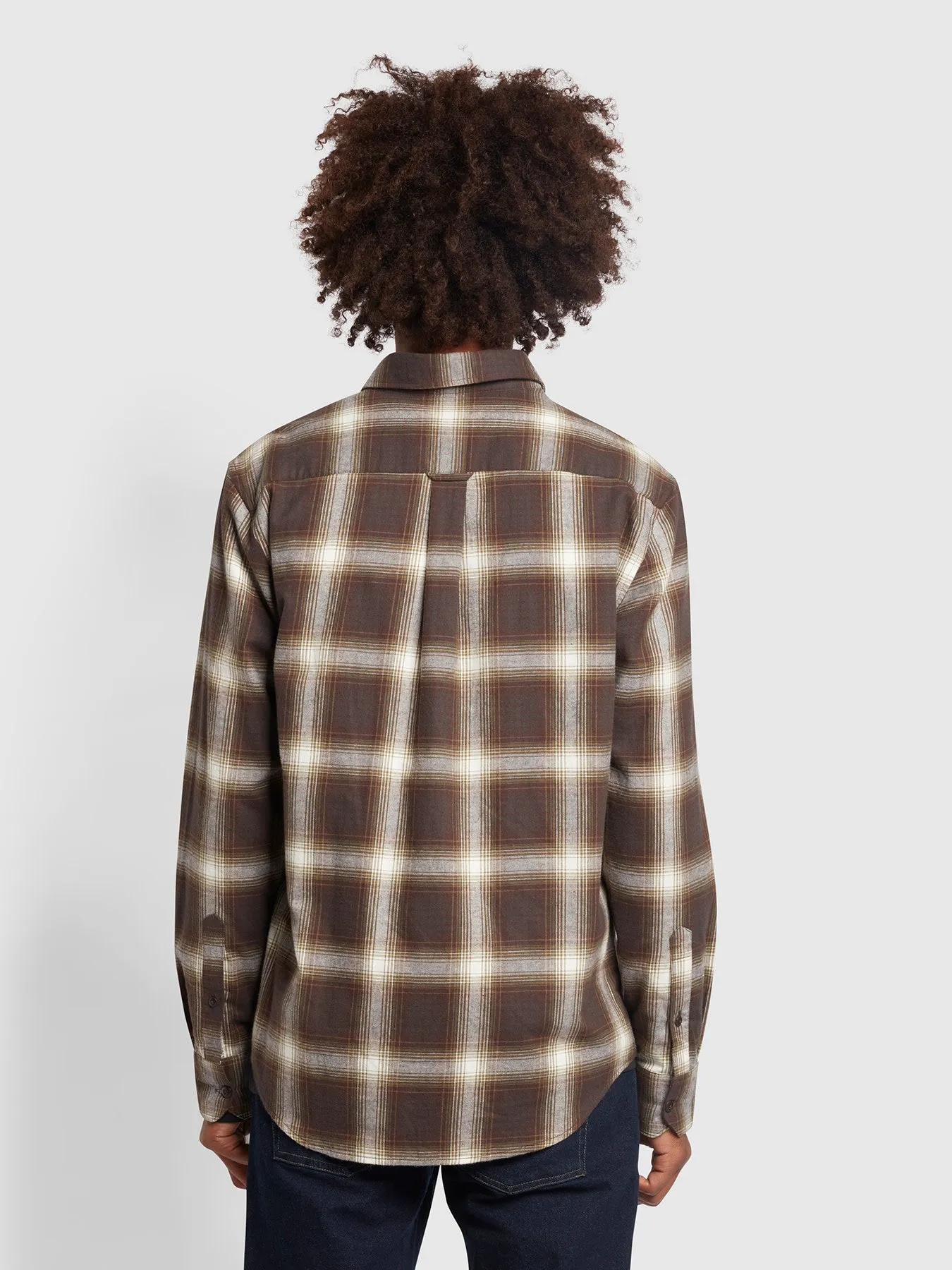 Gregory Casual Fit Organic Cotton Check Shirt In Washed Black sold by Farah product image thumbnail 3