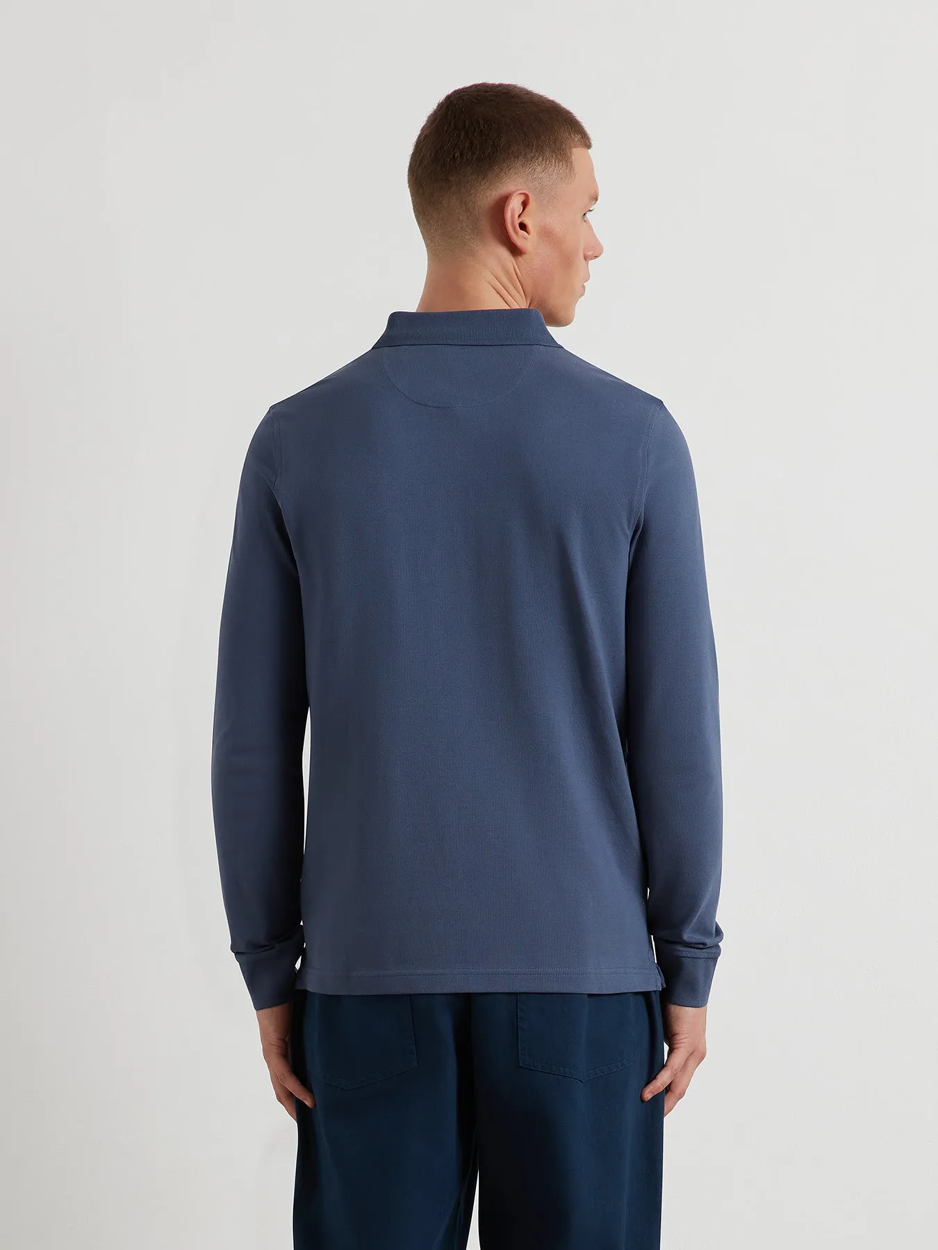 Blanes Long Sleeve Polo Shirt In River Bed sold by Farah product image thumbnail 3