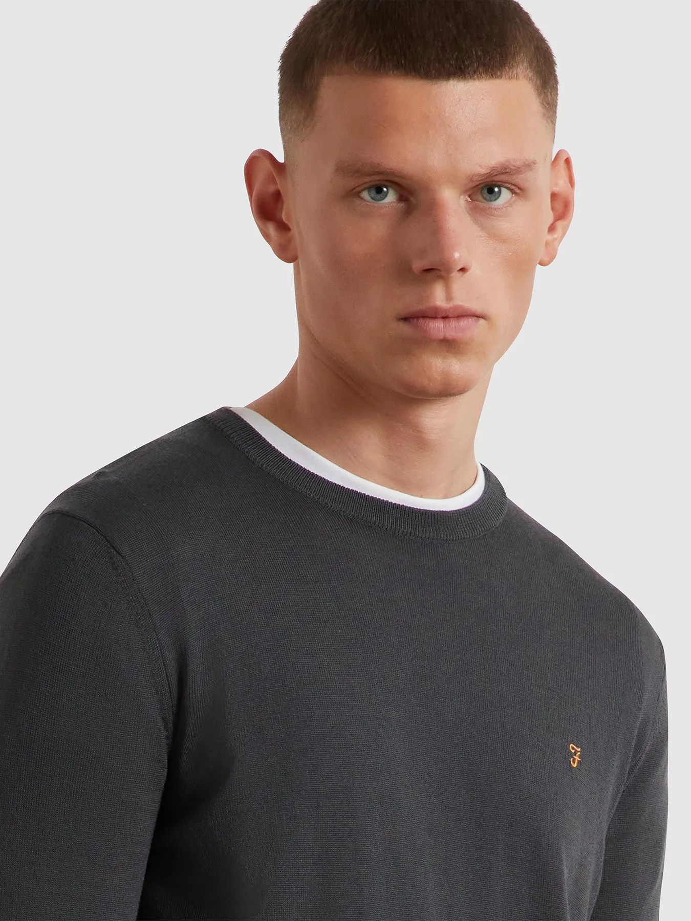 Mullen Merino Wool Sweater In Submarine Grey sold by Farah product image thumbnail 4