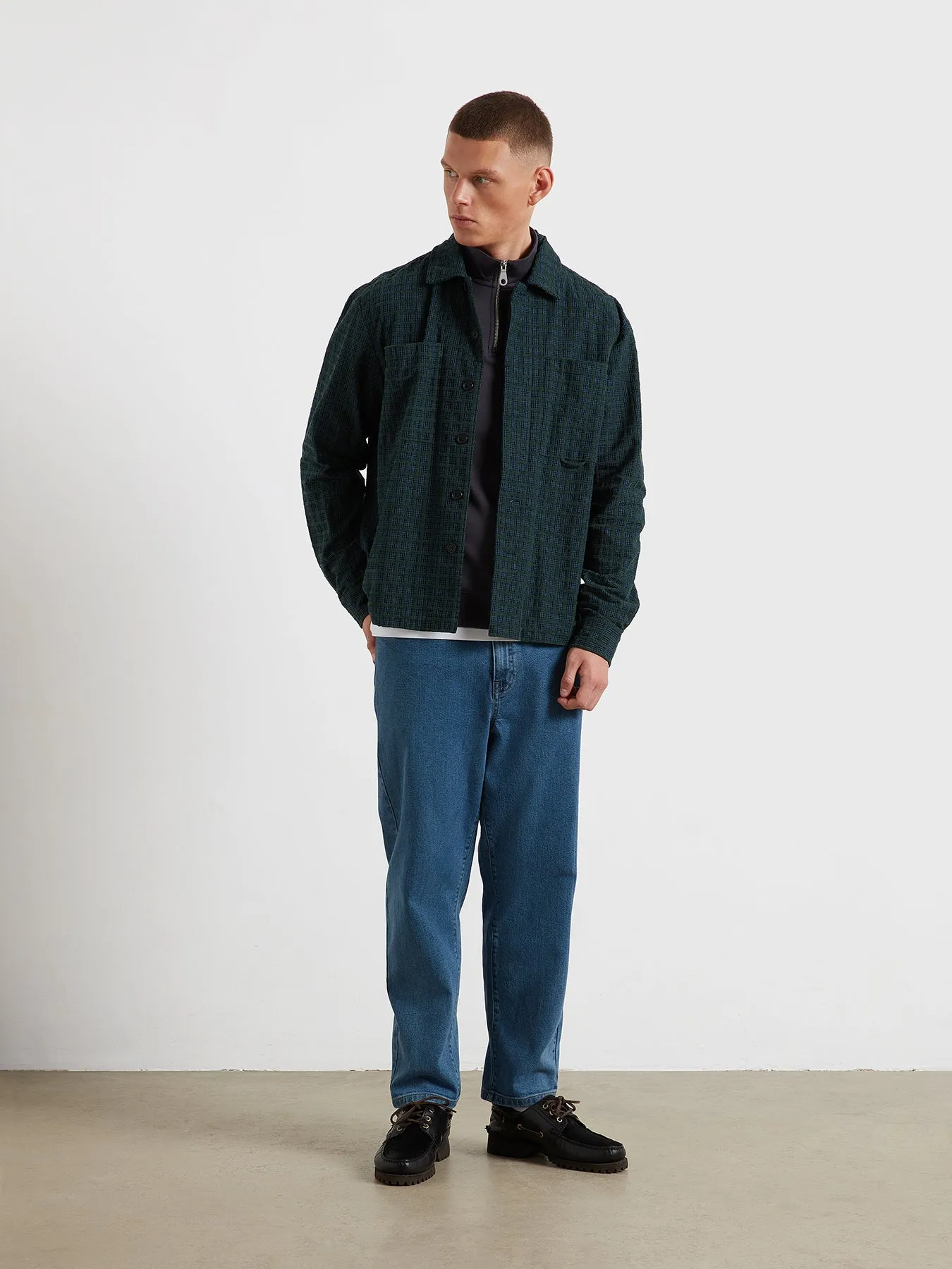 Jim Organic Cotton Quarter Zip Sweatshirt In Submarine Grey sold by Farah product image thumbnail 2