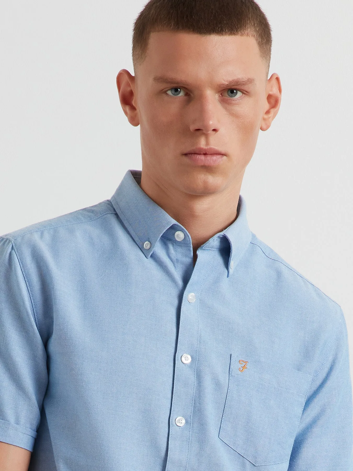 Boxworth Short Sleeve Shirt In Regatta Blue sold by Farah product image thumbnail 4