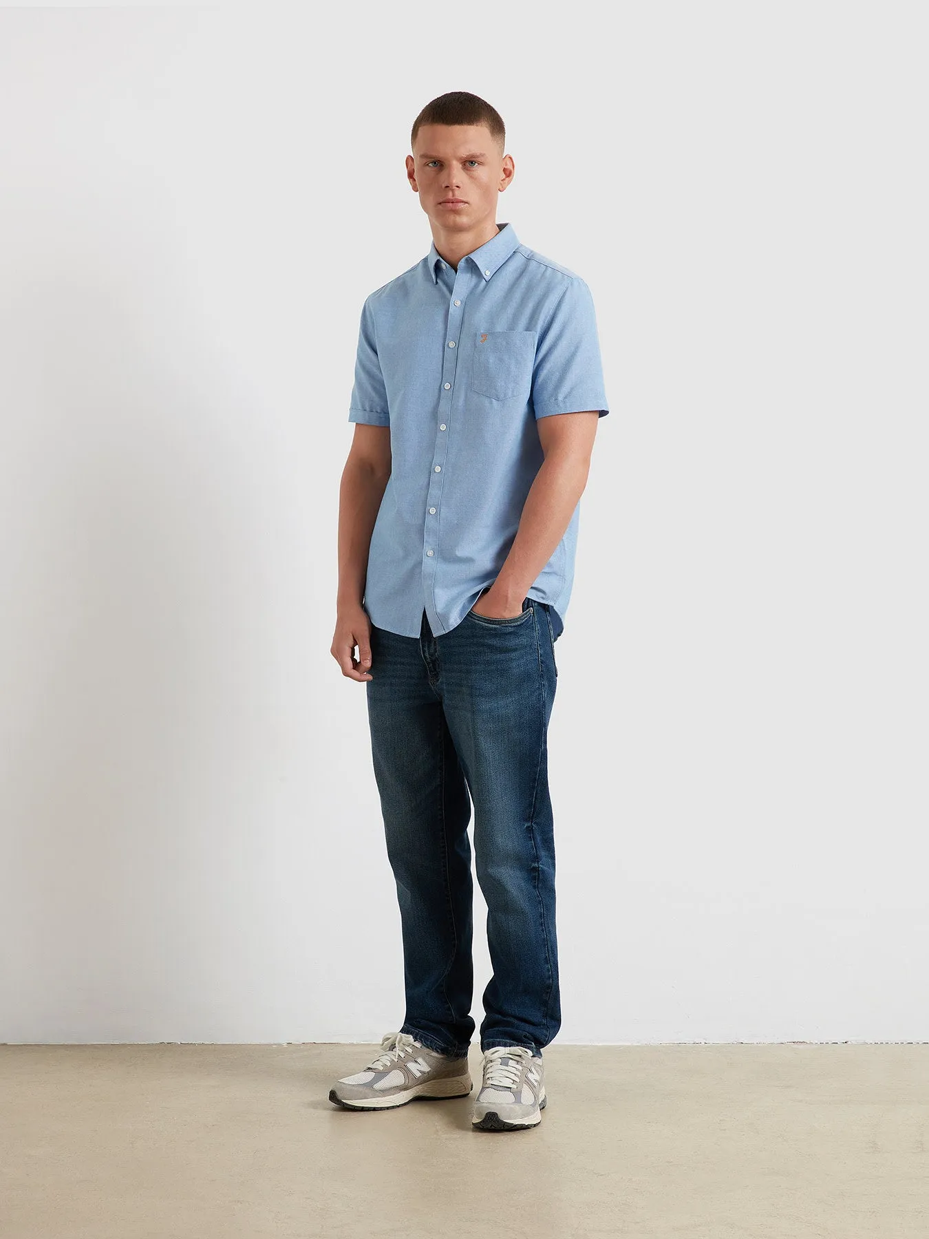 Boxworth Short Sleeve Shirt In Regatta Blue sold by Farah product image thumbnail 2