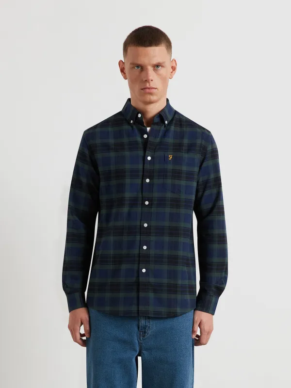 Kennett Check Shirt In Pine sold by Farah