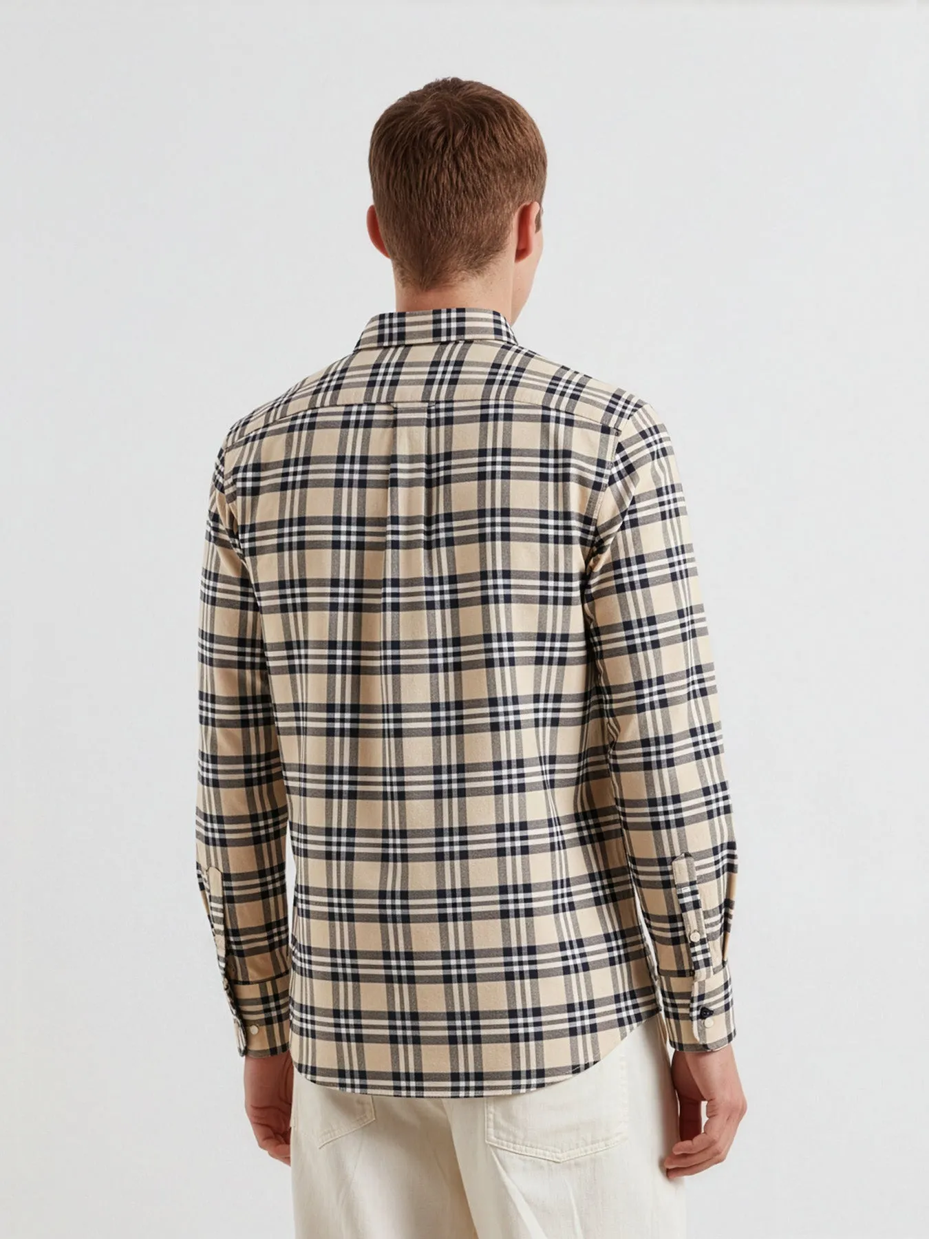 Brewer Check Oxford Shirt In Birch Grey sold by Farah product image thumbnail 3