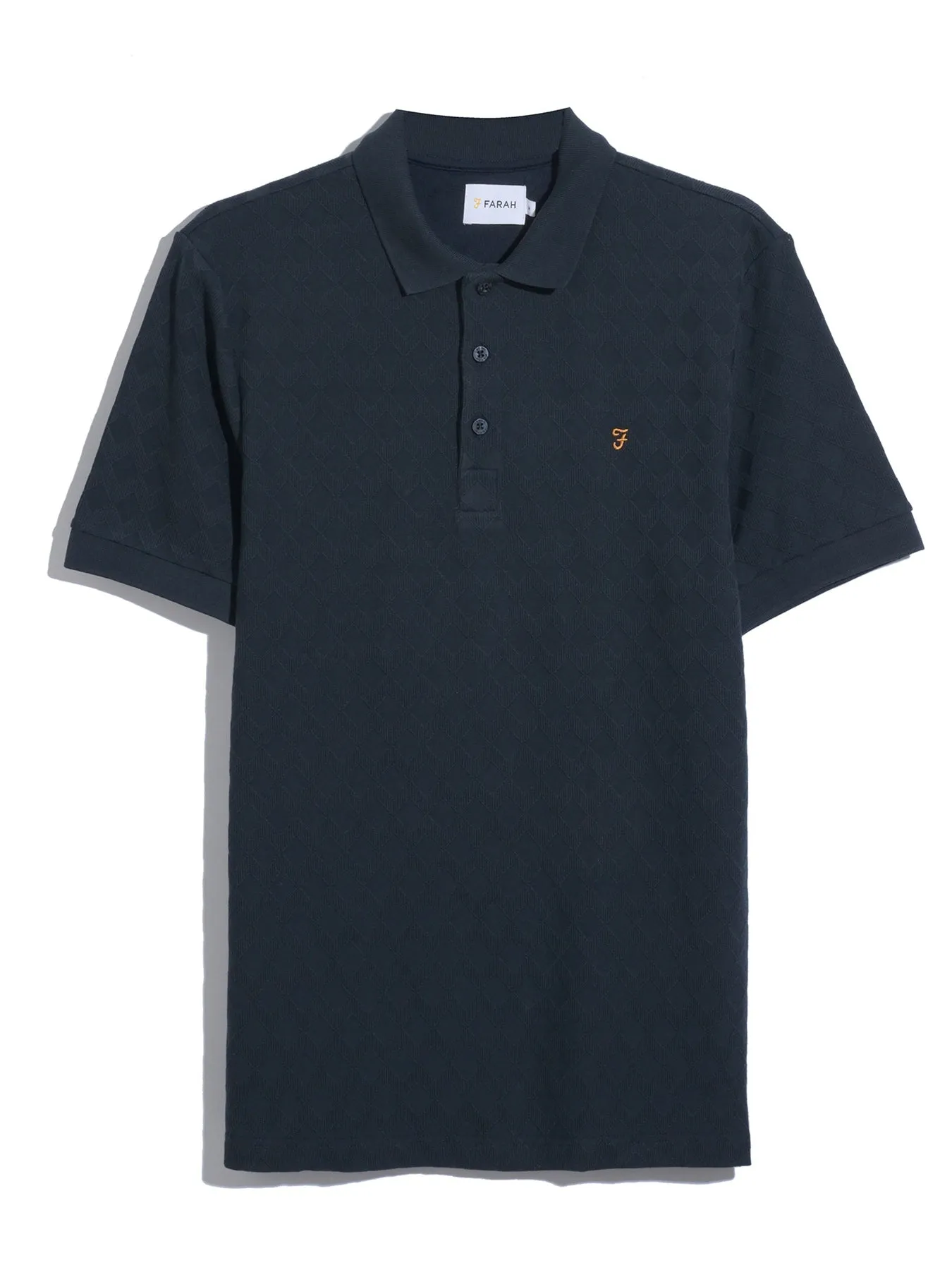 Horace Jacquard Polo Shirt In True Navy sold by Farah product image thumbnail 5