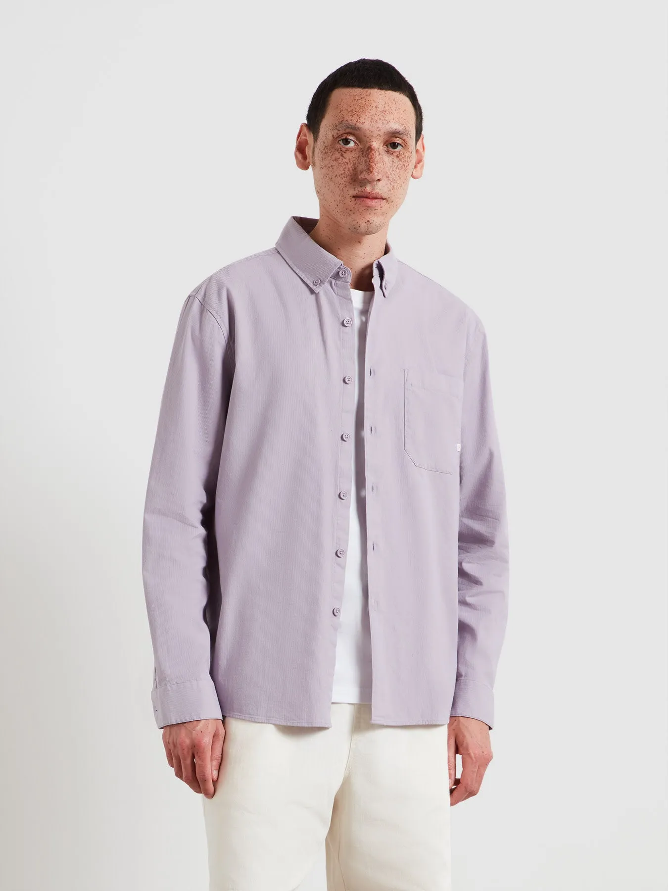 Netherton Bedford Cord Shirt In Dusky Lavender sold by Farah product image thumbnail 2