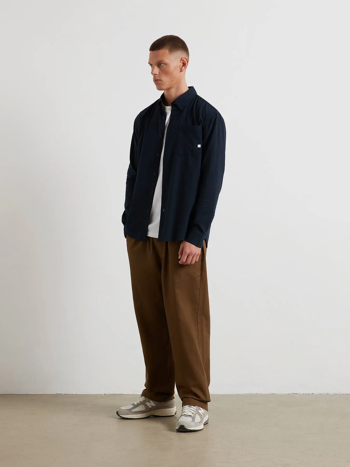 Netherton Bedford Cord Shirt In True Navy sold by Farah product image thumbnail 2