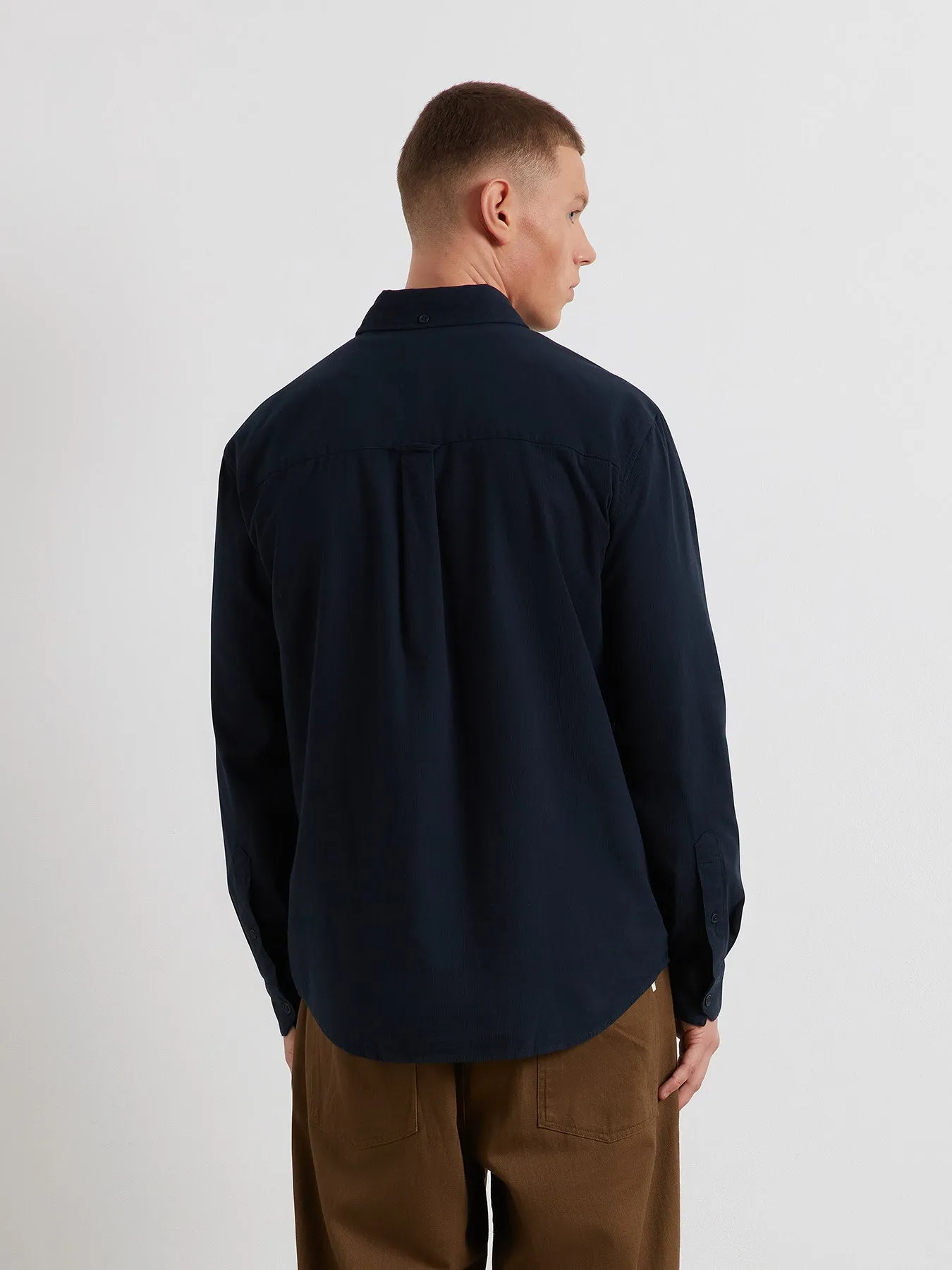 Netherton Bedford Cord Shirt In True Navy sold by Farah product image thumbnail 3