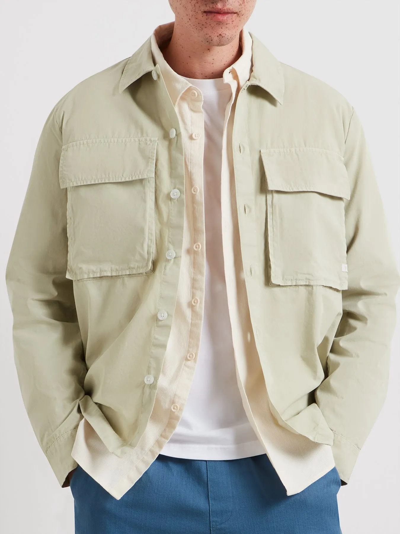 Ralph Overshirt In Green Shade sold by Farah