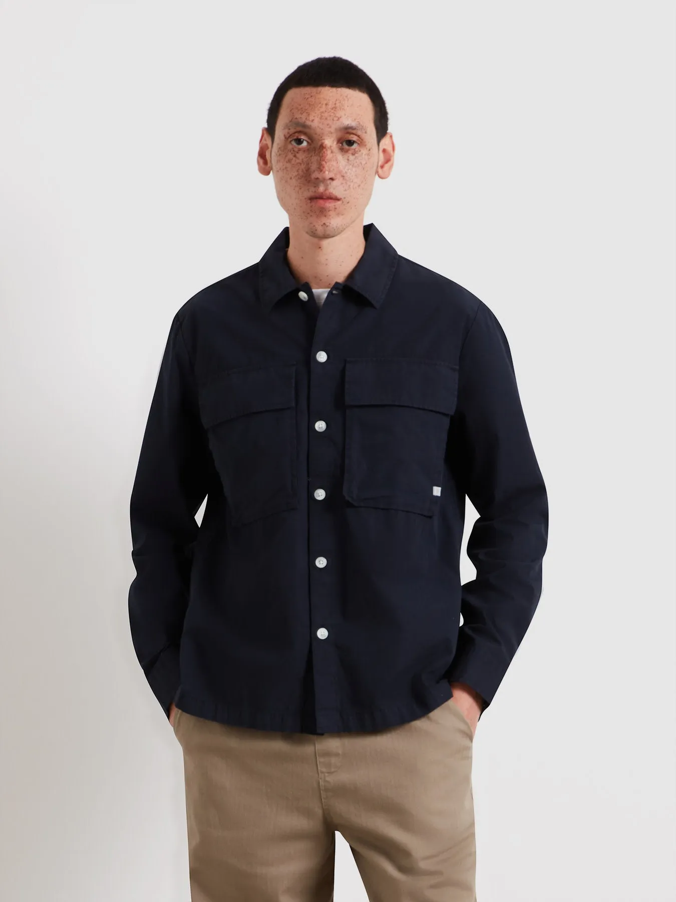 Ralph Overshirt In True Navy sold by Farah product image thumbnail 2
