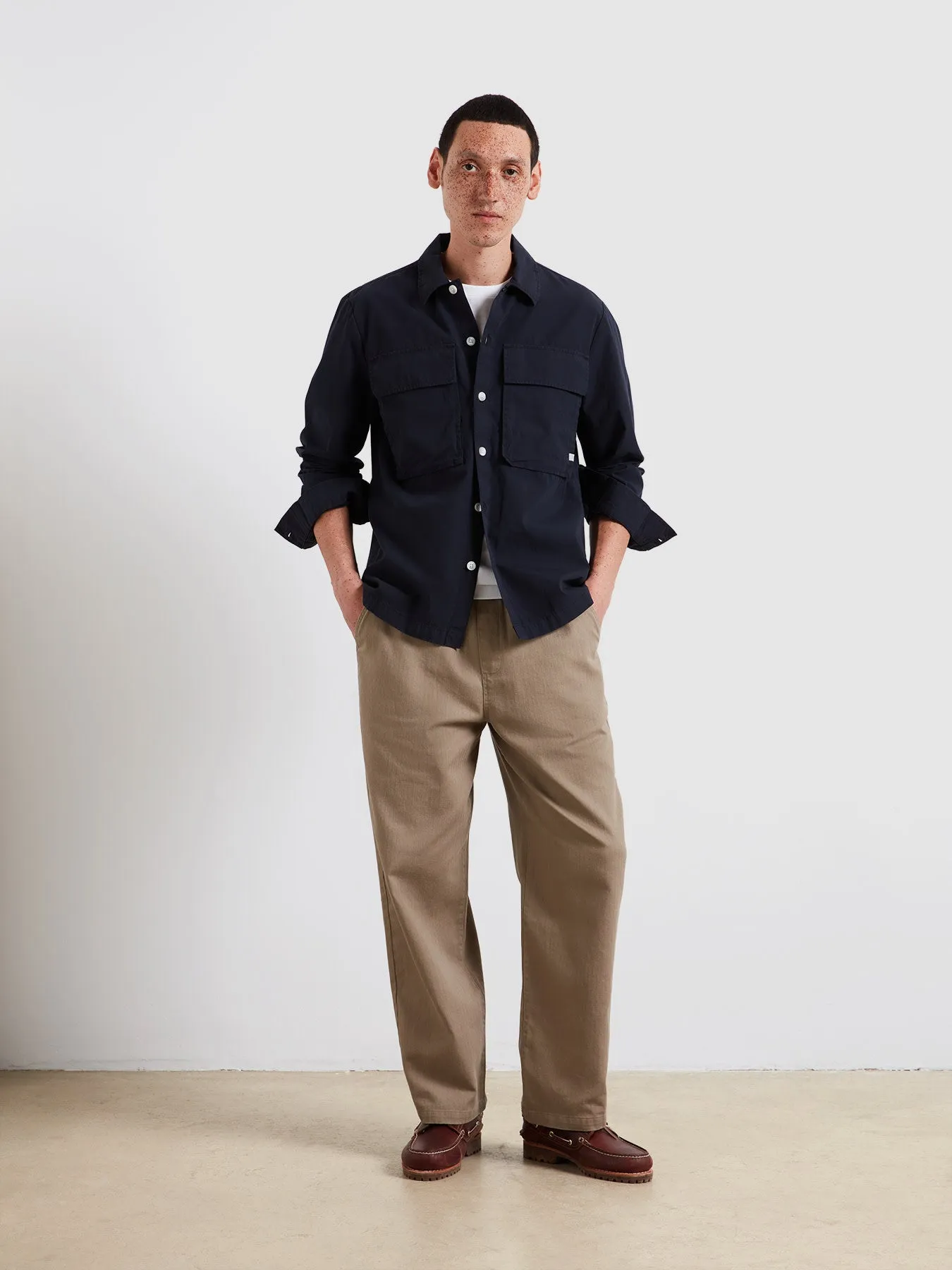 Ralph Overshirt In True Navy sold by Farah product image thumbnail 3