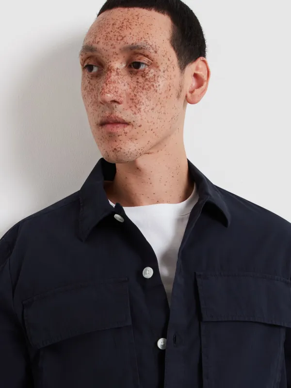 Ralph Overshirt In True Navy made by Farah
