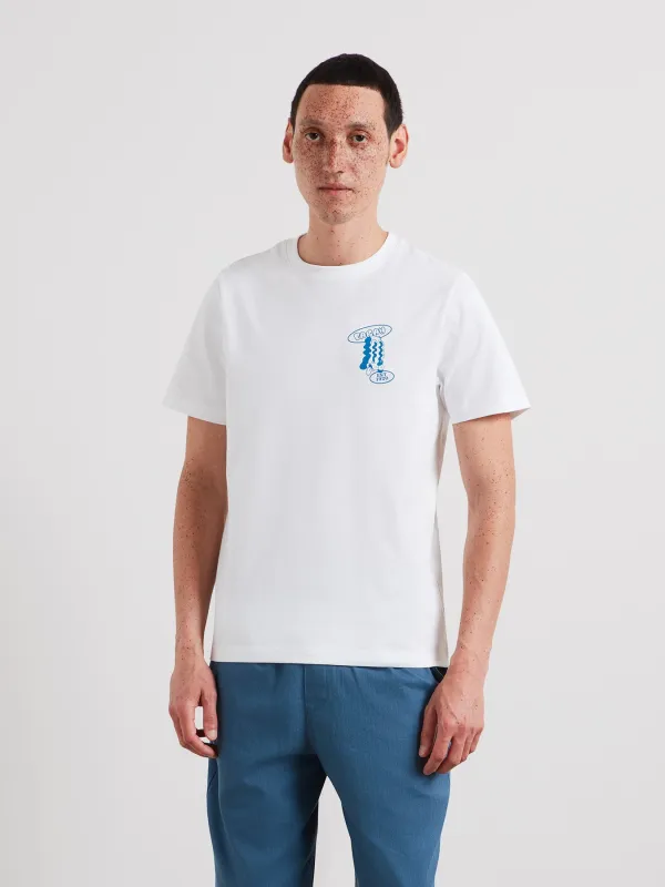 Tristan Graphic T-Shirt In White sold by Farah