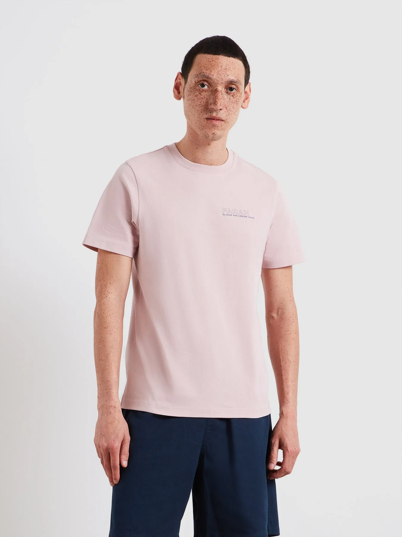 Dante Graphic T-Shirt In Flora Pink sold by Farah