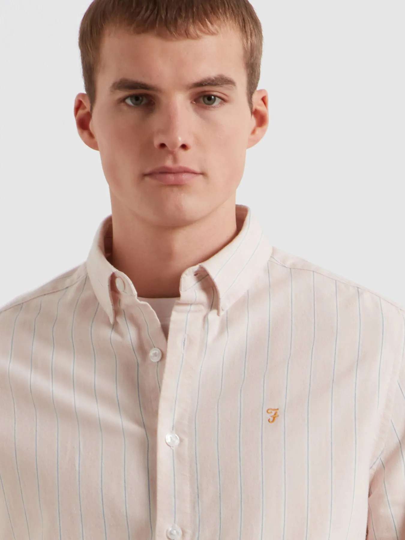 Steen Striped Shirt In Floral Pink Marl sold by Farah product image thumbnail 4